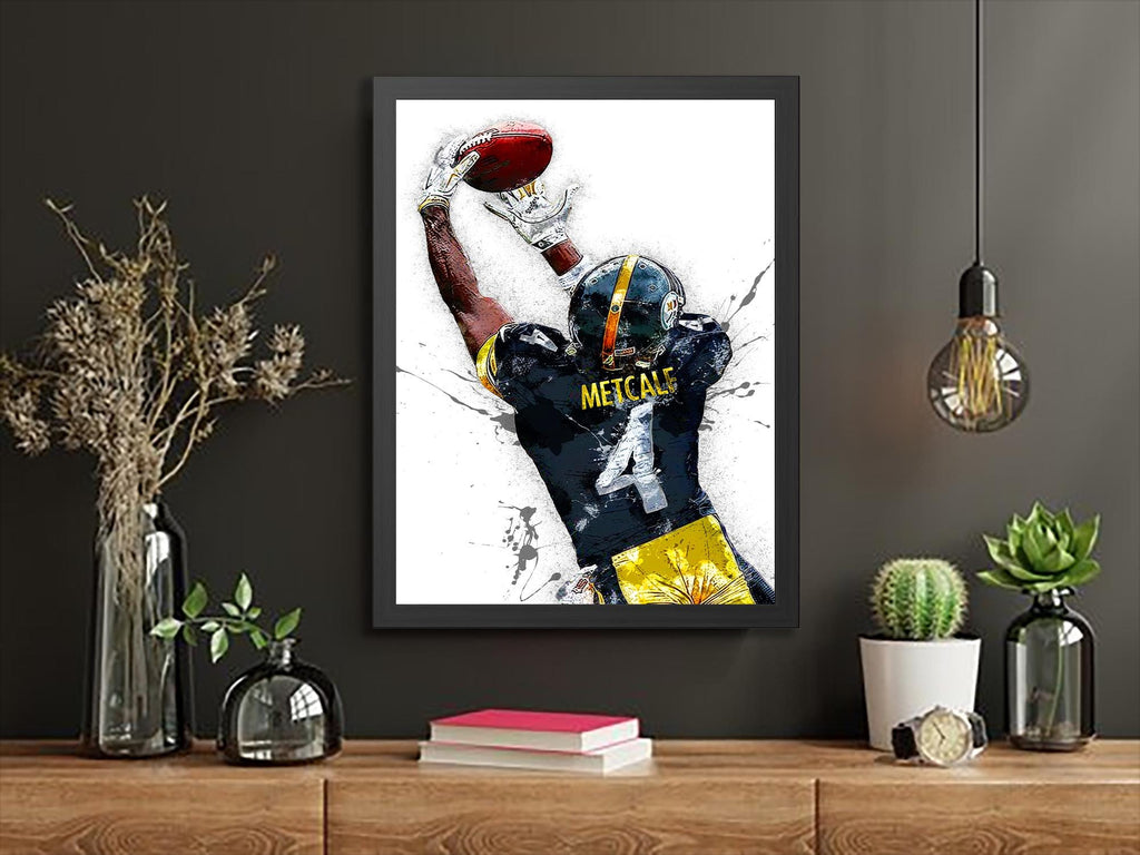 DK Metcalf Poster, "The Catch", Pittsburgh Steelers, Gallery Canvas Wrap or Museum-Quality Poster, Man Cave, Kids room, Dorm, Office