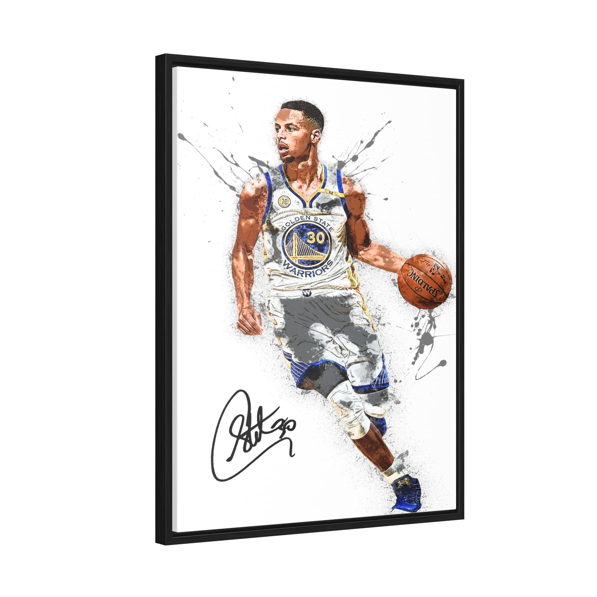 Stephen Curry Poster, Golden State Warriors, Gallery Canvas Wrap or Premium Poster, Fine Art Quality, Man Cave, Kids room, Dorm Room, Office