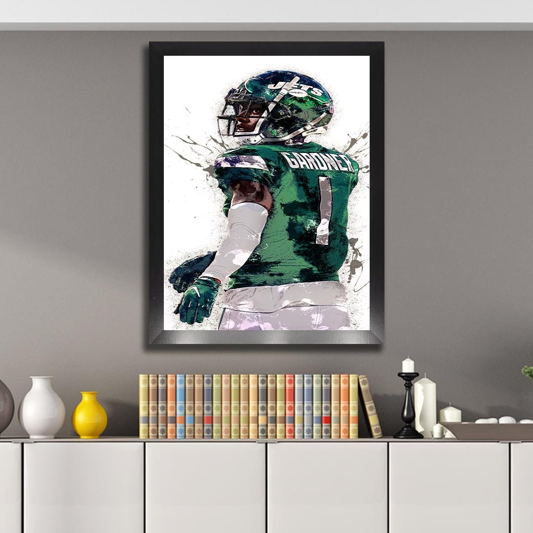 Sauce Gardner NY Jets Poster: Fine Art Canvas Wrap