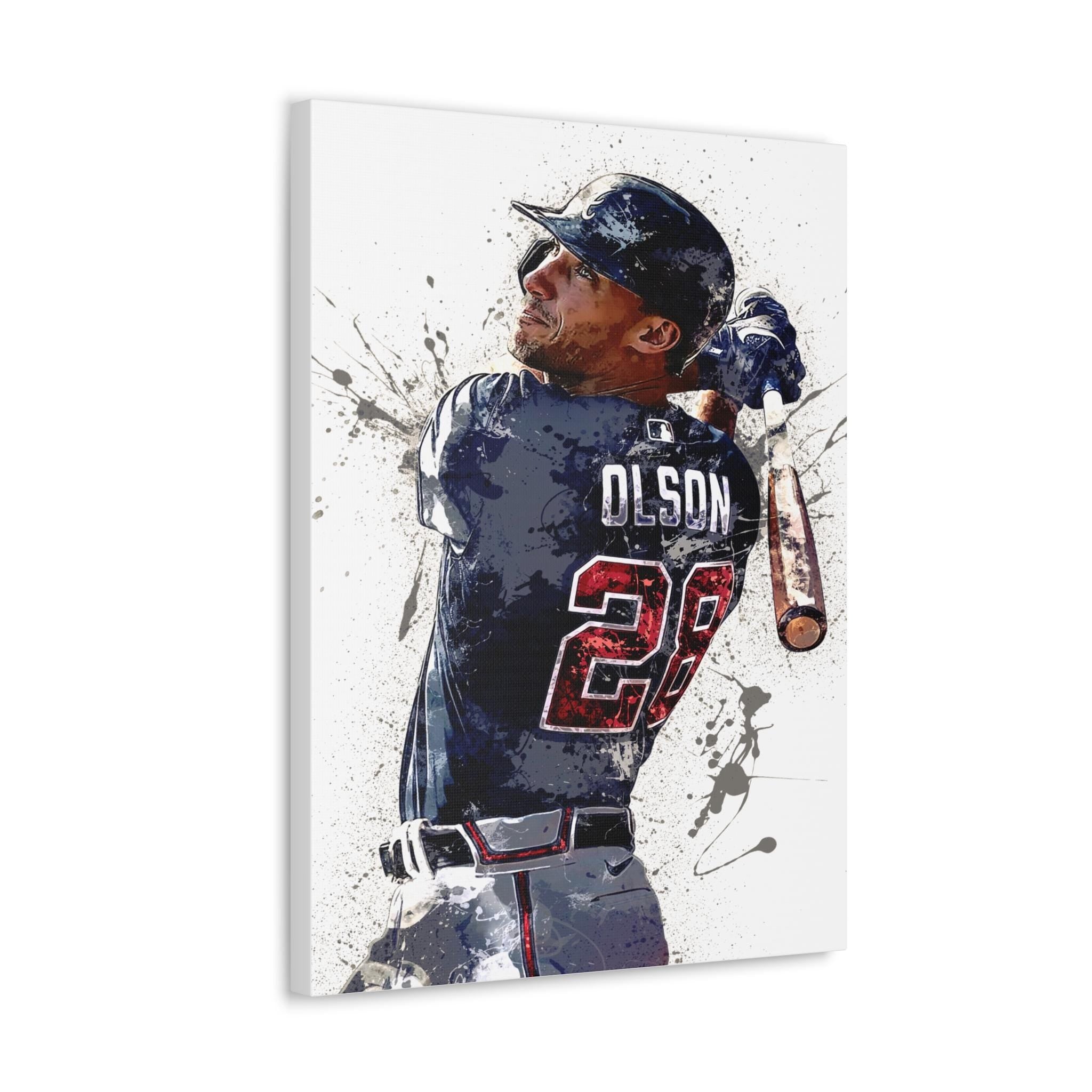 Matt Olson Poster, Atlanta Braves, Gallery Canvas Wrap, Fine Art, Wall Decor for Man Cave, Kids room, Dorm Room