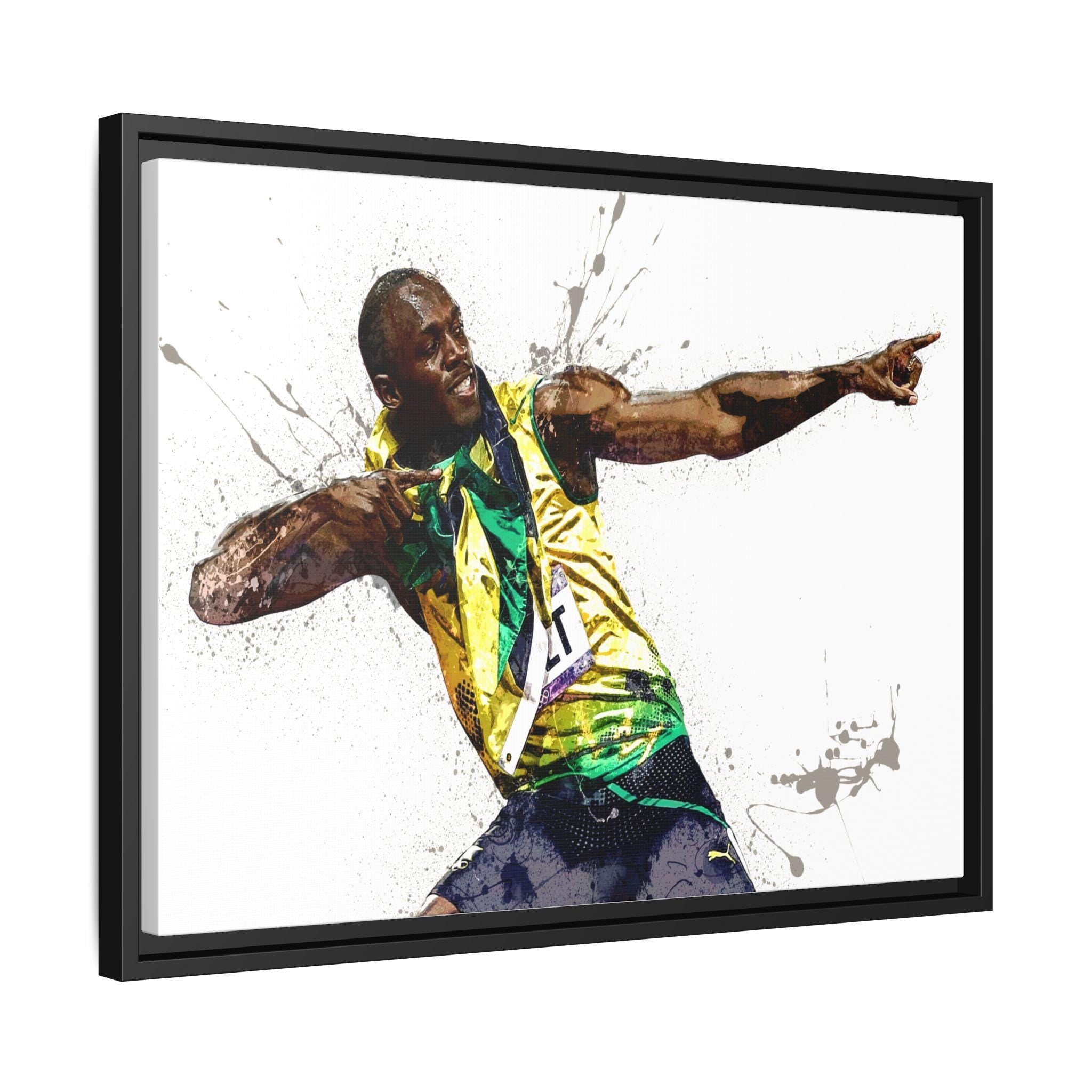Usain Bolt, Gallery Canvas Wrap or Museum-Quality Poster, Wall Decor, Man Cave, Kids room, Office