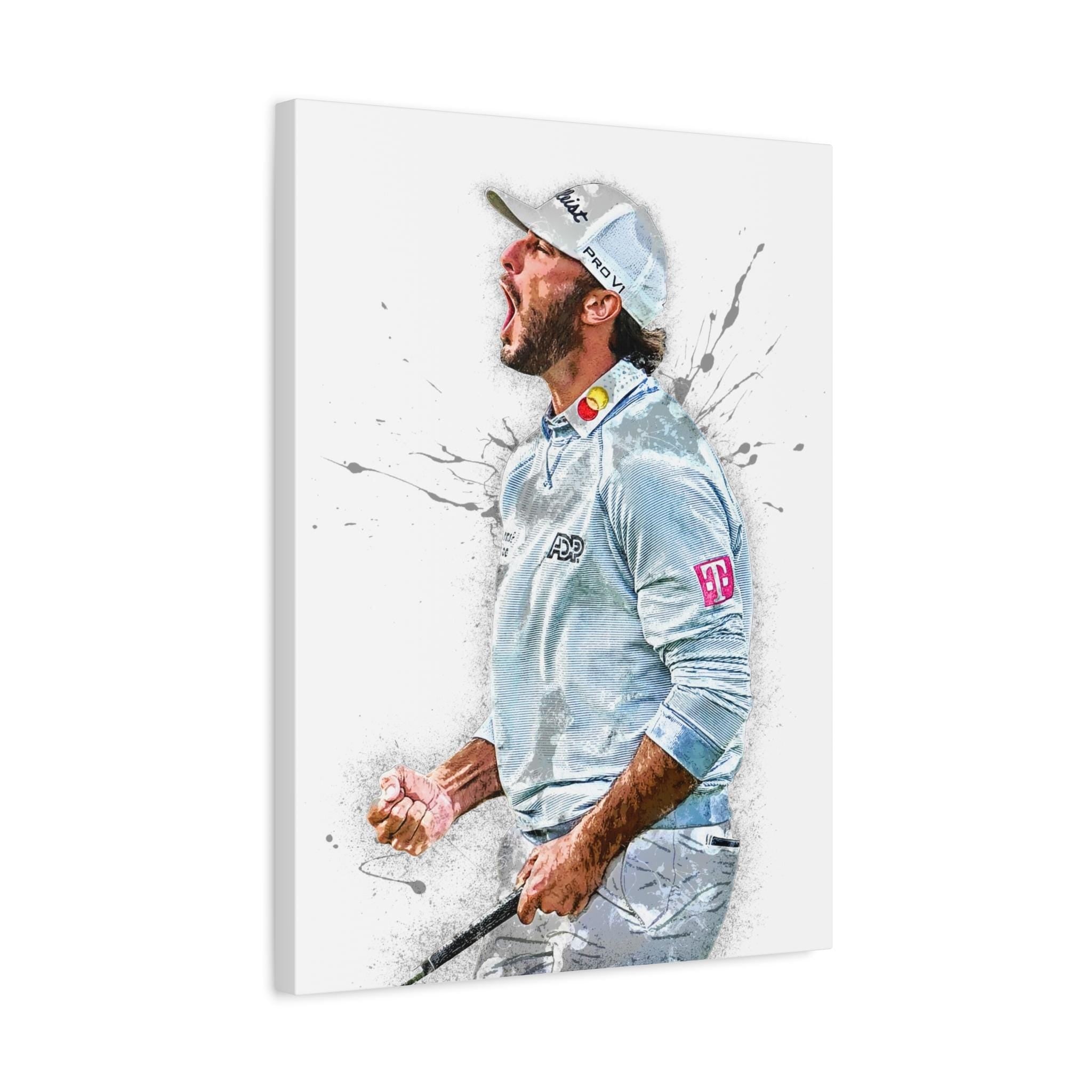 Max Homa Poster, Masters, Gallery Canvas Wrap or Museum-Quality Poster, Wall Decor, Man Cave, Kids room, Office