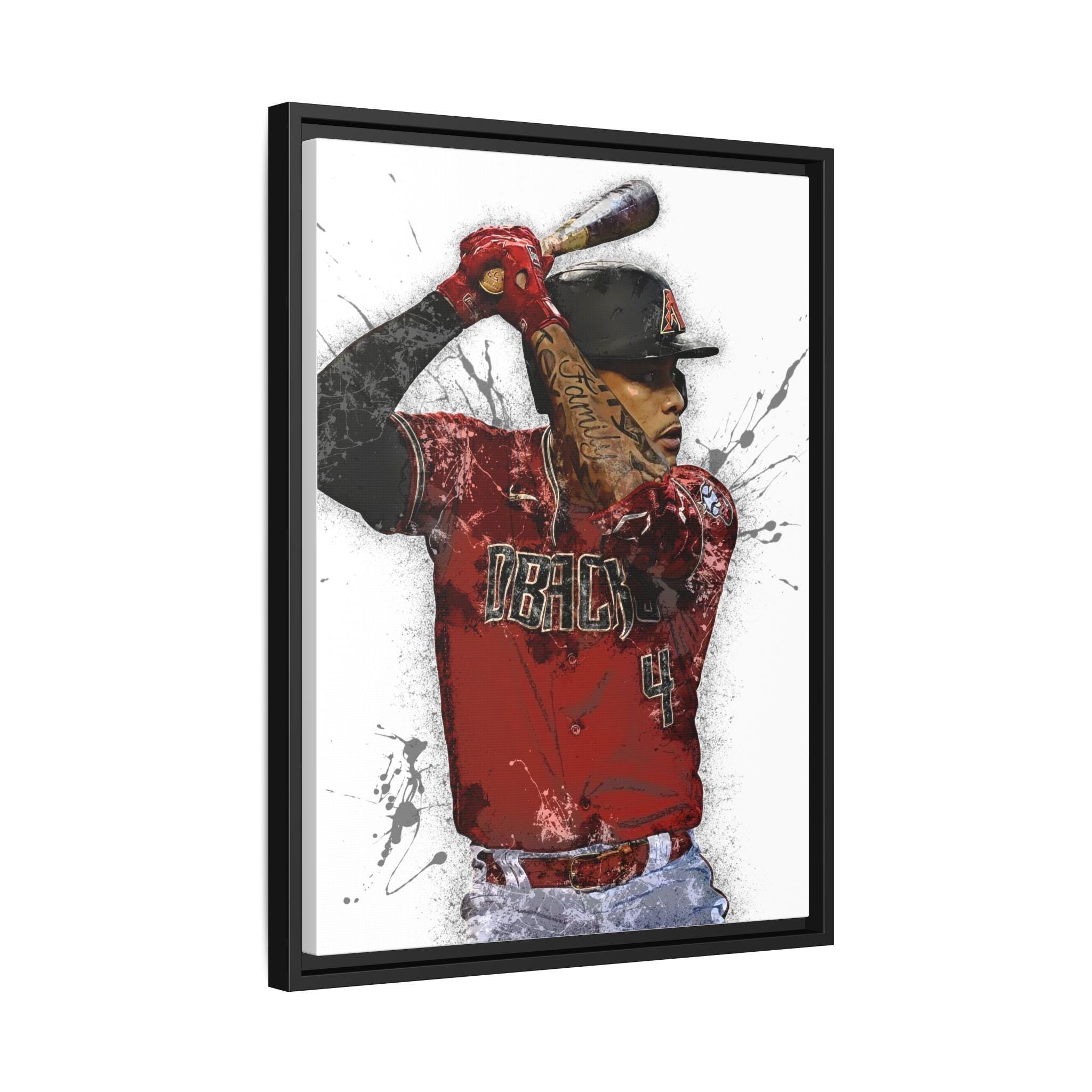 Ketel Marte Arizona Diamondbacks Poster: Sports Art, Man Cave Decor