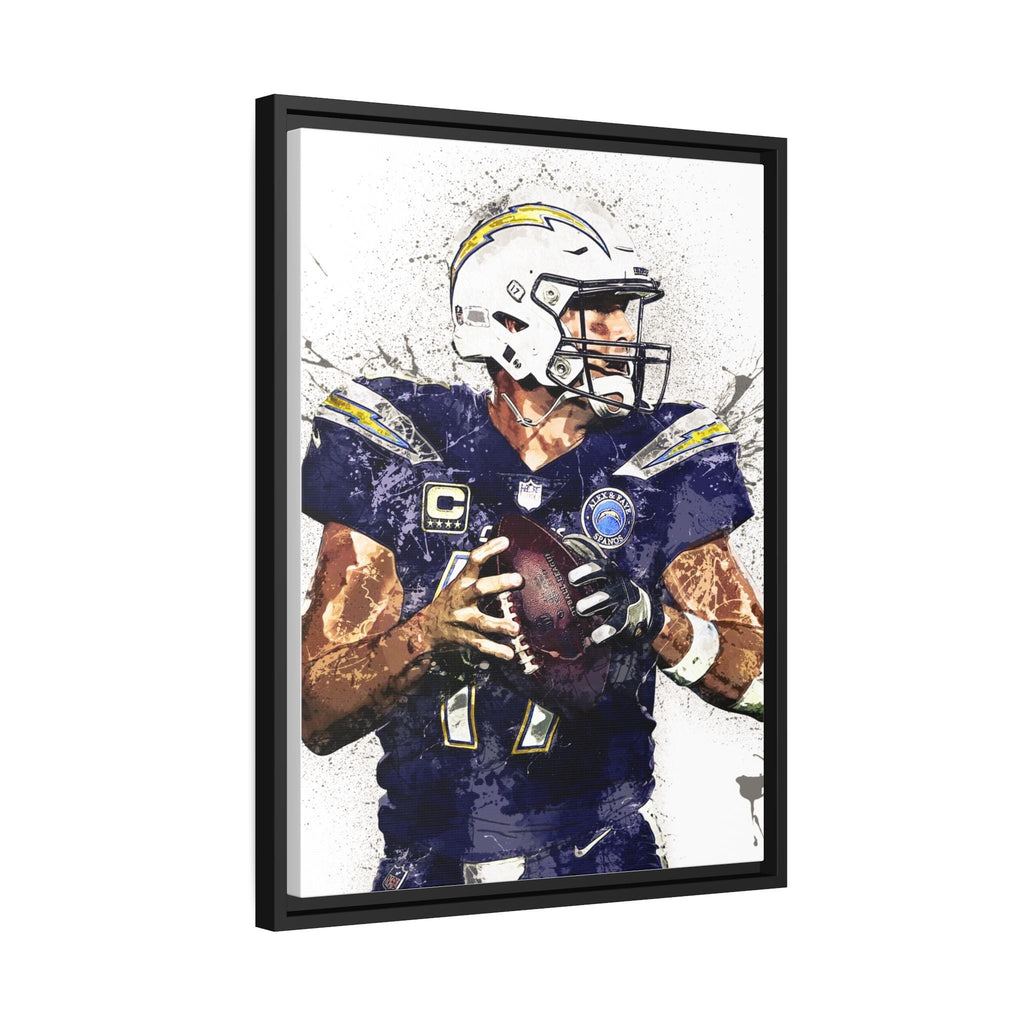 Philip Rivers Poster, Los Angeles Chargers, Gallery Canvas Wrap or Museum-Quality Poster, Fine Art, Man Cave, Kids room