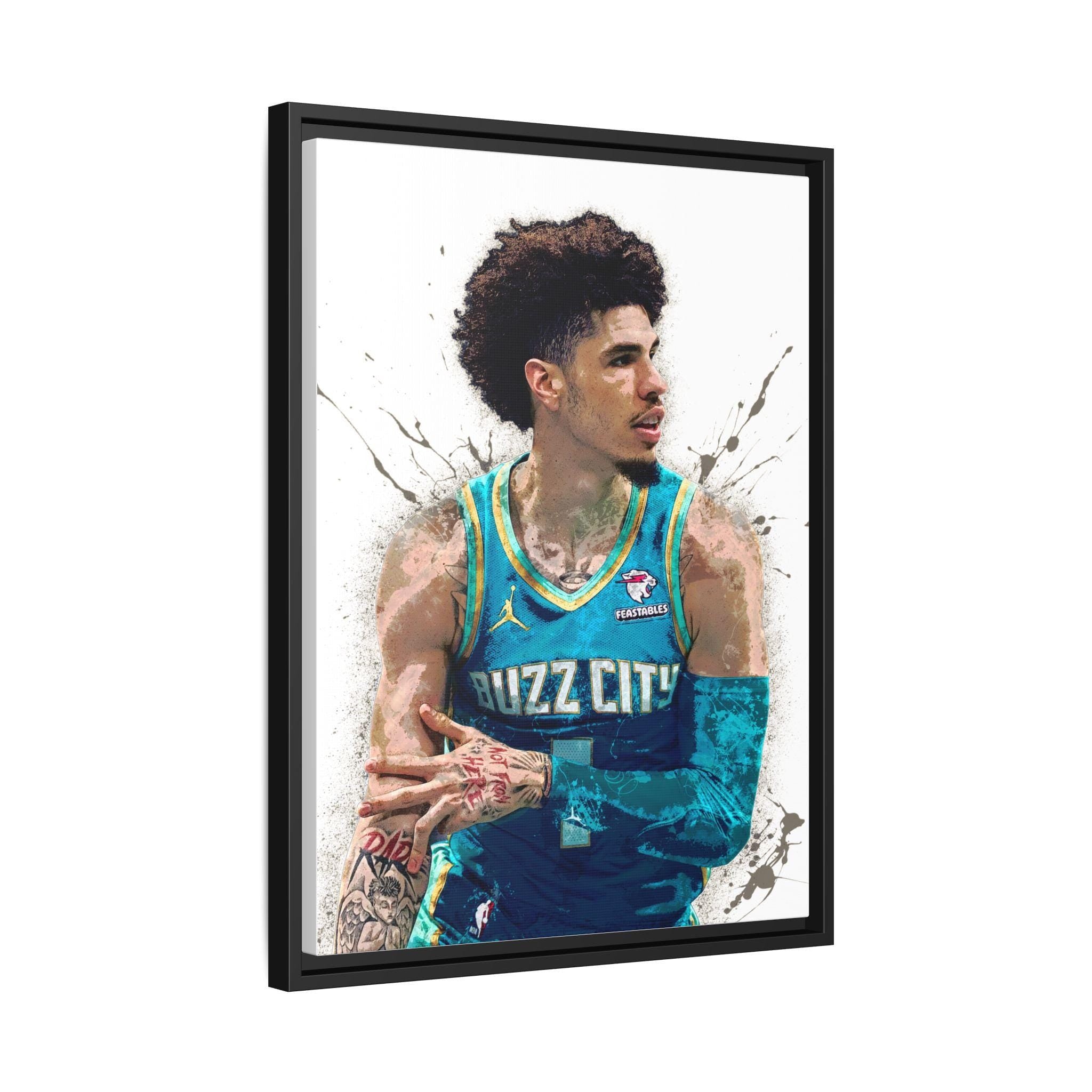LaMelo Ball Poster, Charlotte Hornets, Gallery Canvas Wrap or Museum-Quality Poster, Fine Art, Man Cave, Kids room, Dorm Room, Office
