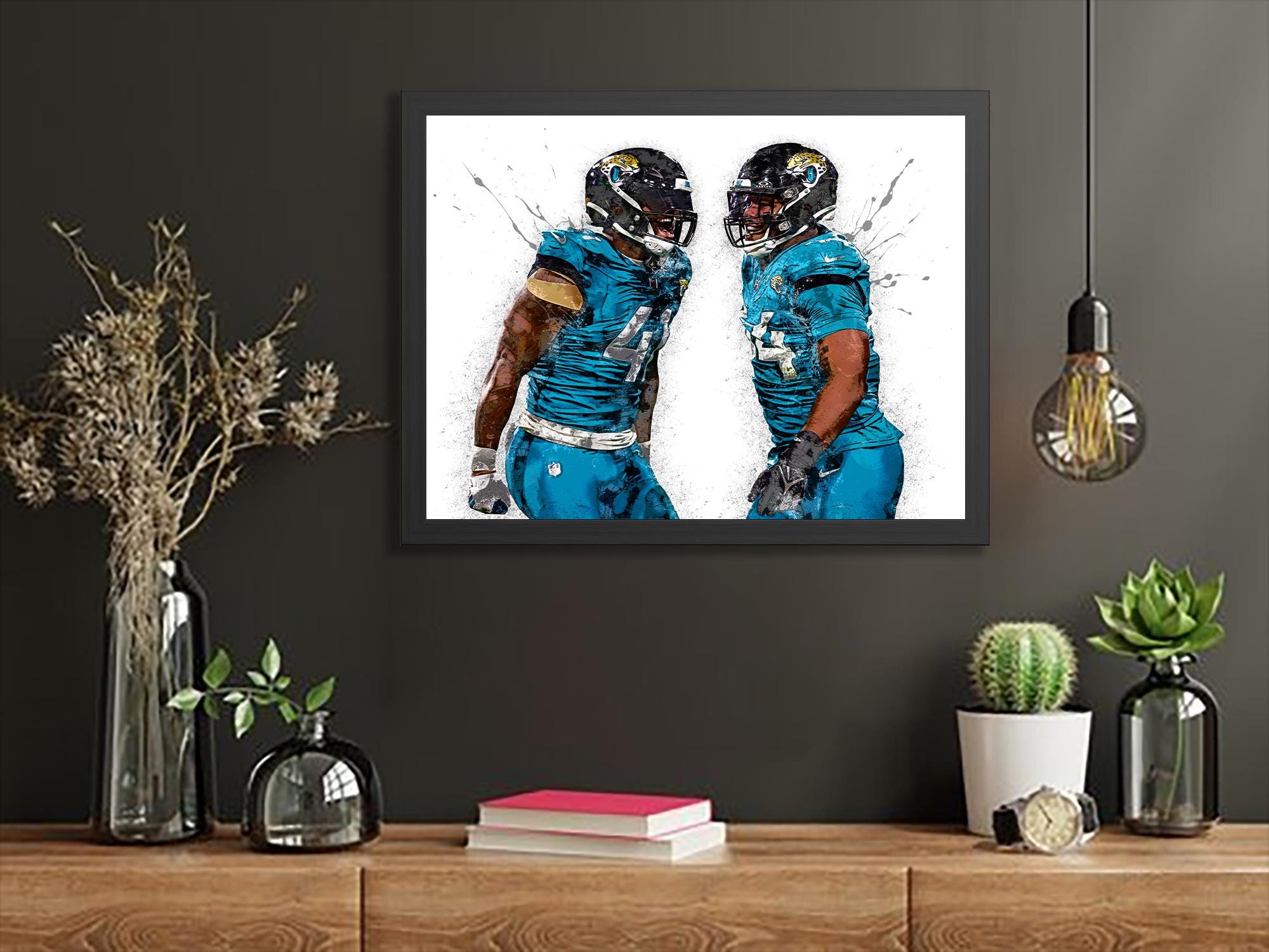 Josh Hines-Allen, Travon Walker Poster, Jacksonville Jaguars, Gallery Canvas Wrap, Wall Decor, Man Cave, Kids room