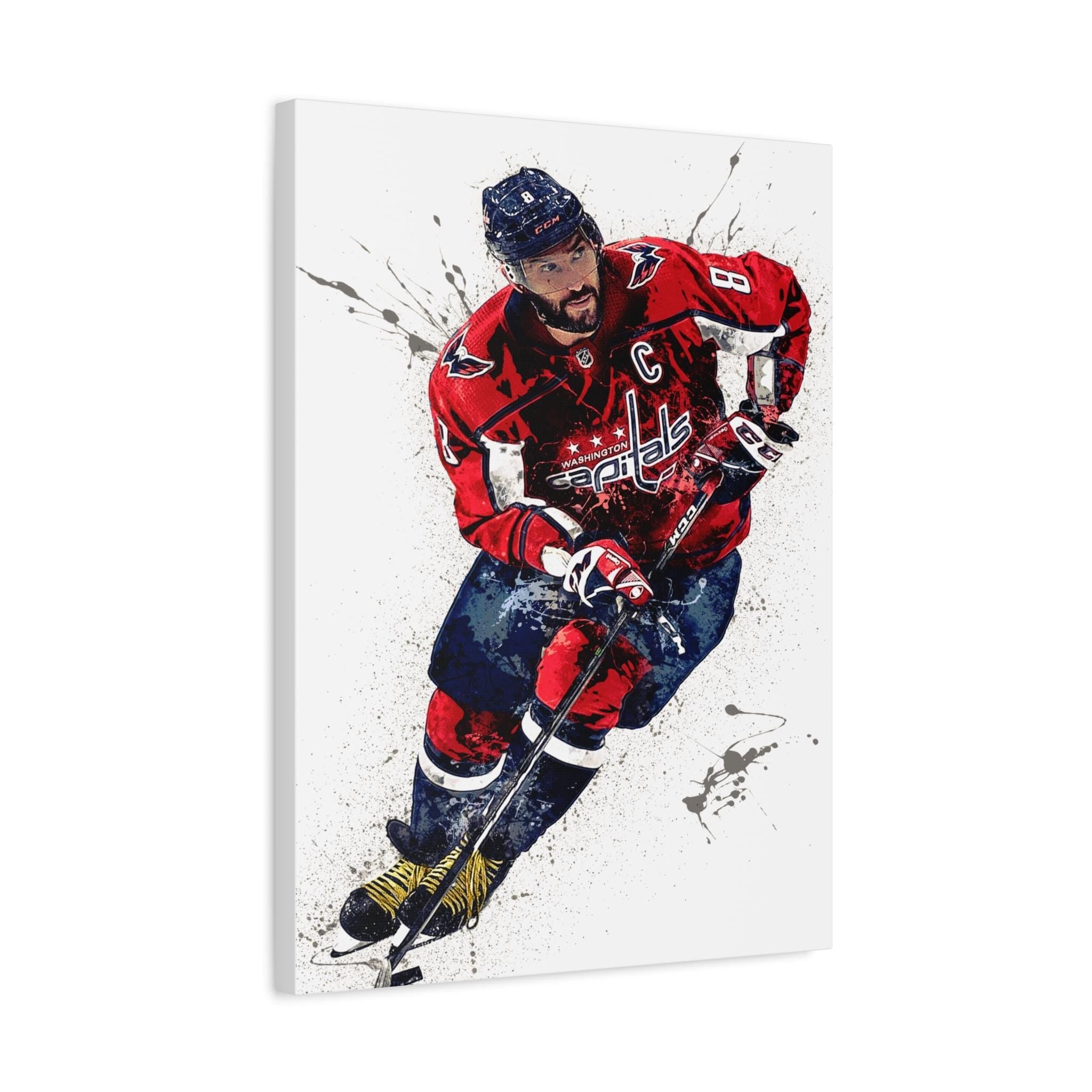 Alexander Ovechkin Poster, Washington Capitals, Gallery Canvas Wrap or Museum-Quality Poster, Man Cave, Kids room, Office