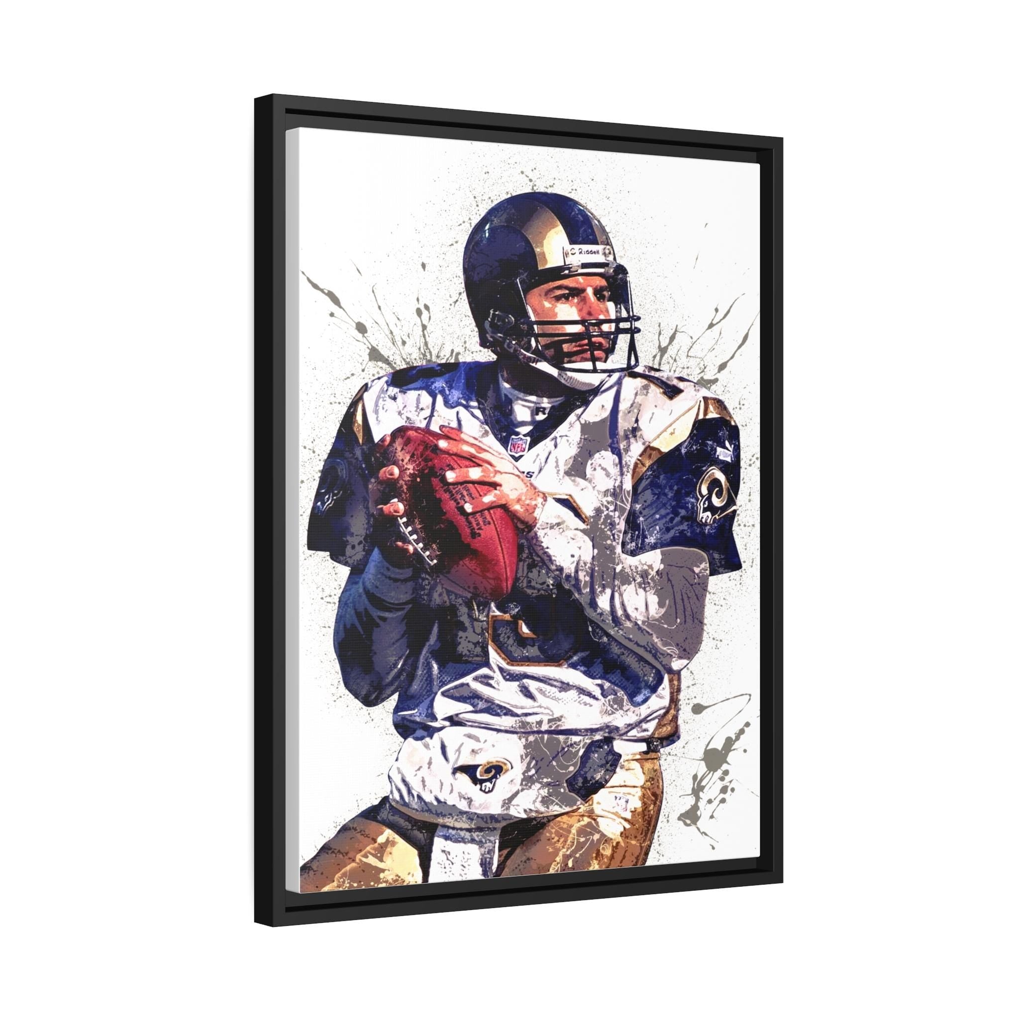 Kurt Warner Poster, Los Angeles Rams, Canvas Wrap or Museum-Quality Poster, Fine Art, Man Cave, Kids room, Office