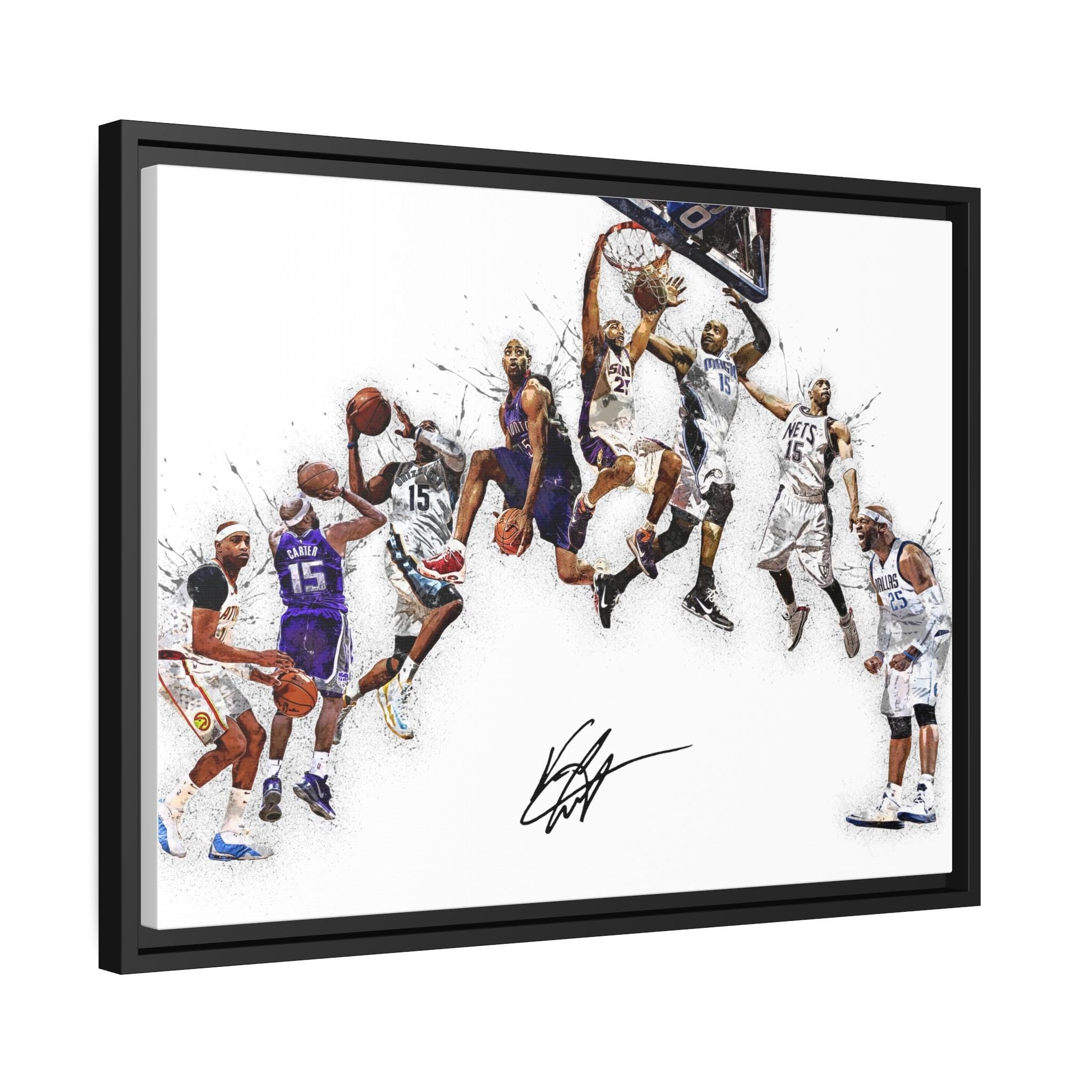 Vince Carter Poster, "Through the Years Series" Toronto Raptors, Gallery Canvas Wrap or Poster Man Cave, Kids room, Dorm Room