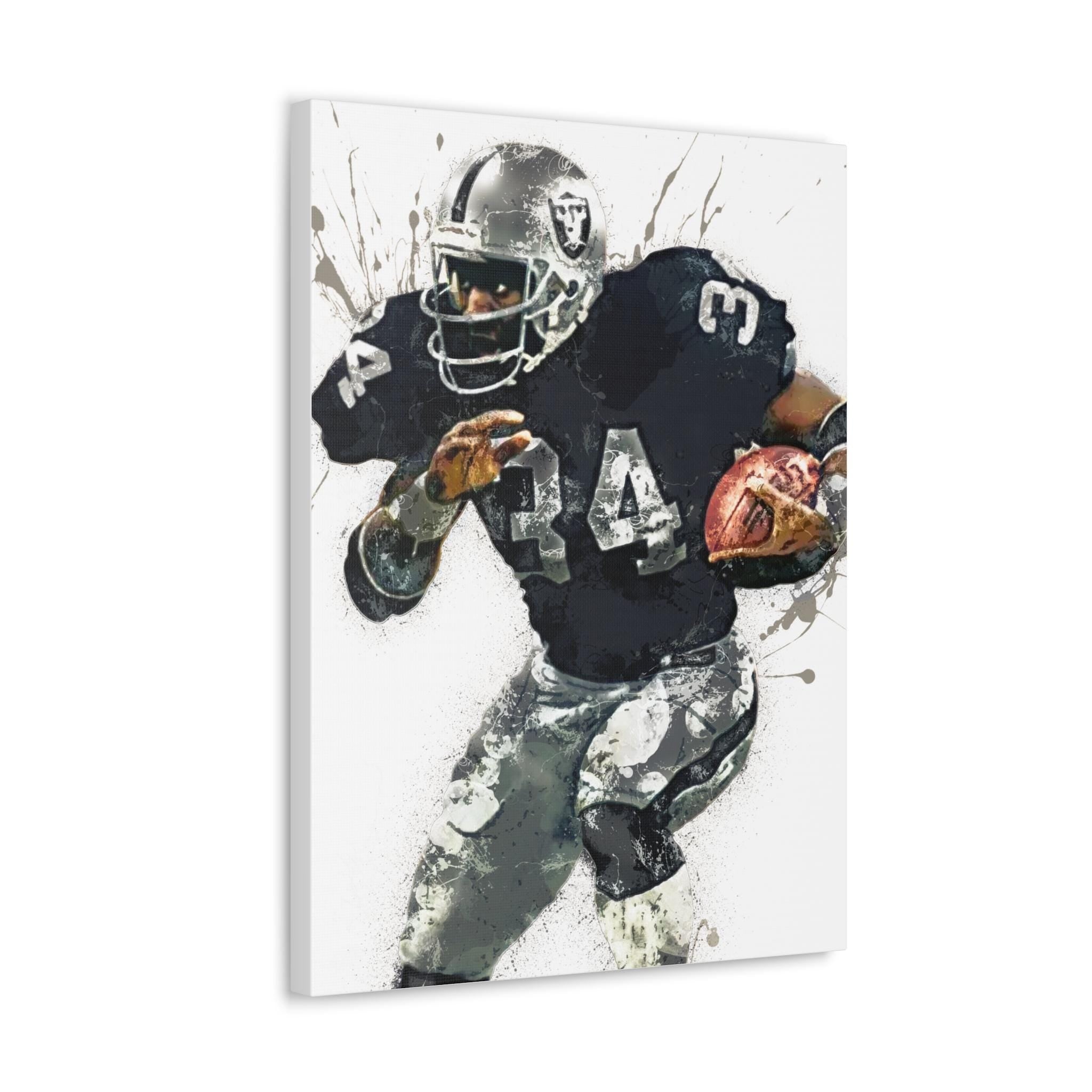 Bo Jackson, Las Vegas Raiders, Gallery Canvas Wrap or Museum-Quality Poster, Fine Art, Man Cave, Kids room, Office