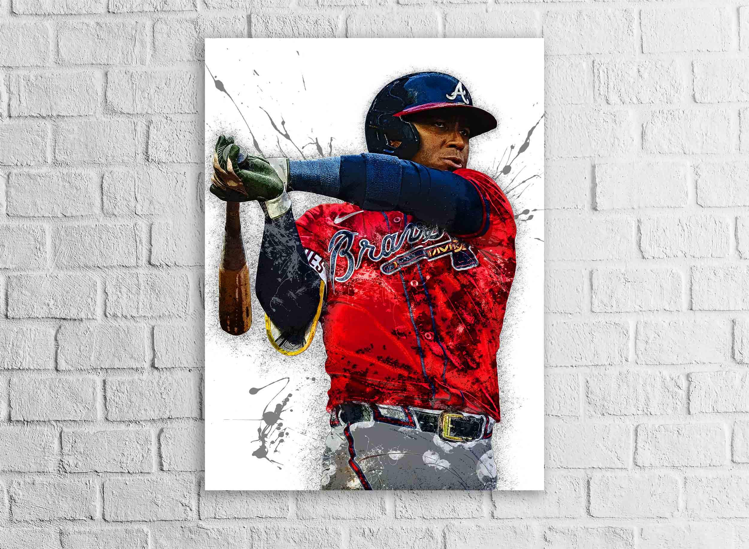 Ozzie Albies Atlanta Braves Art: Man Cave Sports Decor