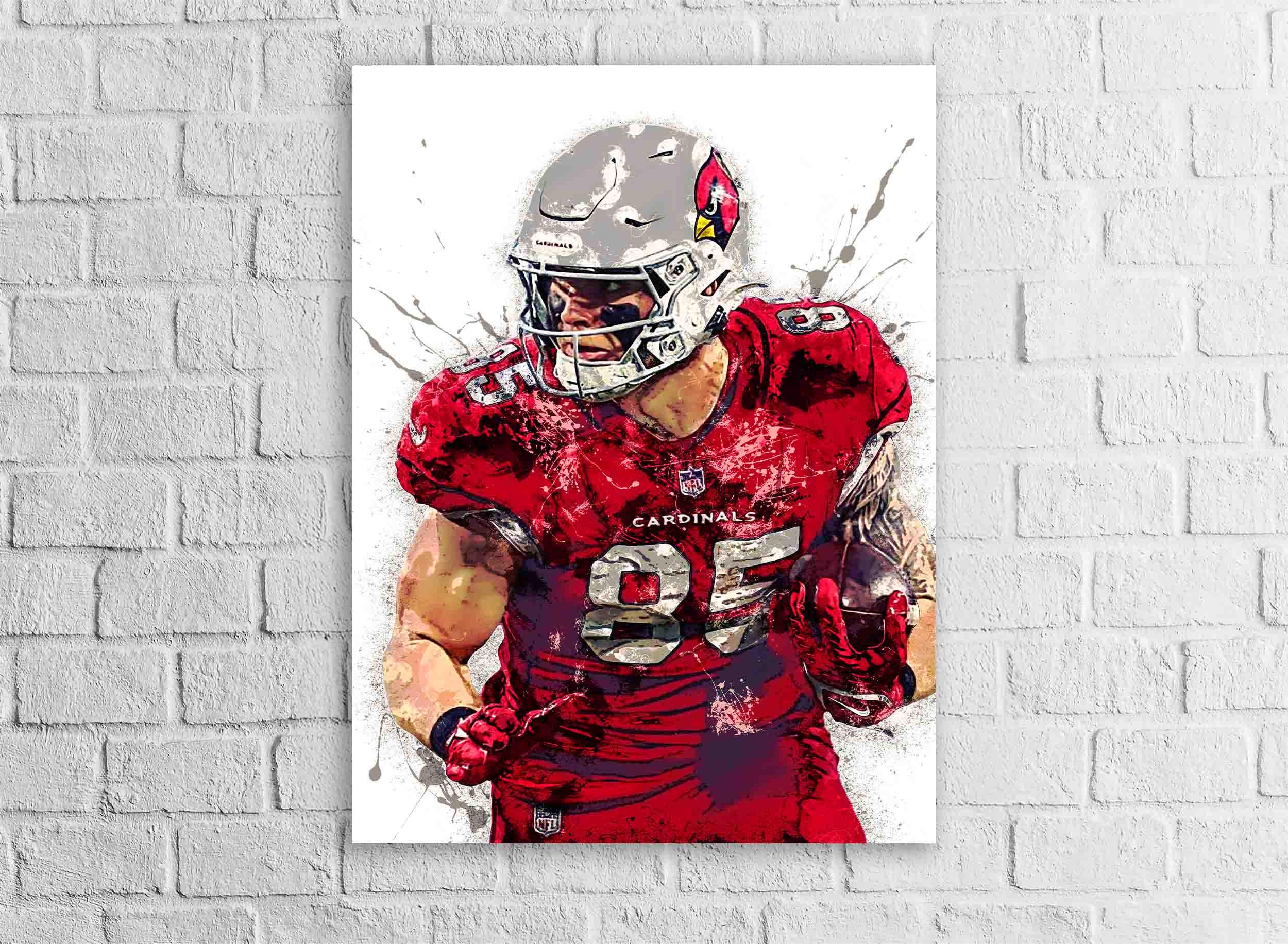 Trey McBride Poster, Arizona Cardinals, Gallery Canvas Wrap or Museum-Quality Poster, Fine Art, Wall Decor for Man Cave, Kids room
