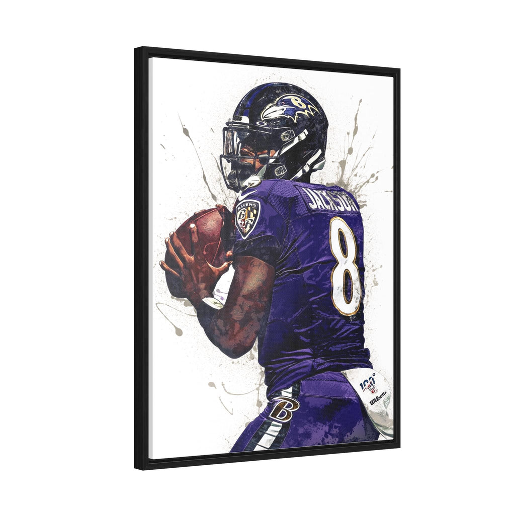 Lamar Jackson Print, Baltimore Ravens, Gallery Canvas Wrap or Museum-Quality Poster, Fine Art, Wall Decor for Man Cave, Kids room