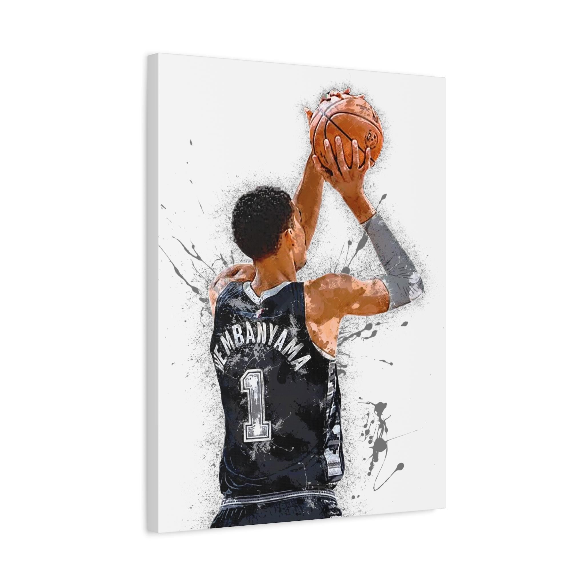 Victor Wembanyama Poster, San Antonio Spurs, Gallery Canvas Wrap or Museum-Quality Poster, Fine Art, Man Cave, Kids room, Dorm Room