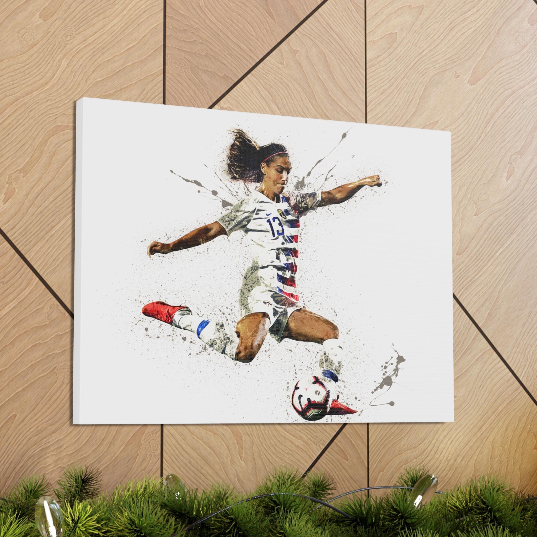 Alex Morgan Poster Print, Gallery Canvas Wrap or Museum-Quality Poster, Fine Art, Wall Decor for Man Cave, Kids room, Dorm Room