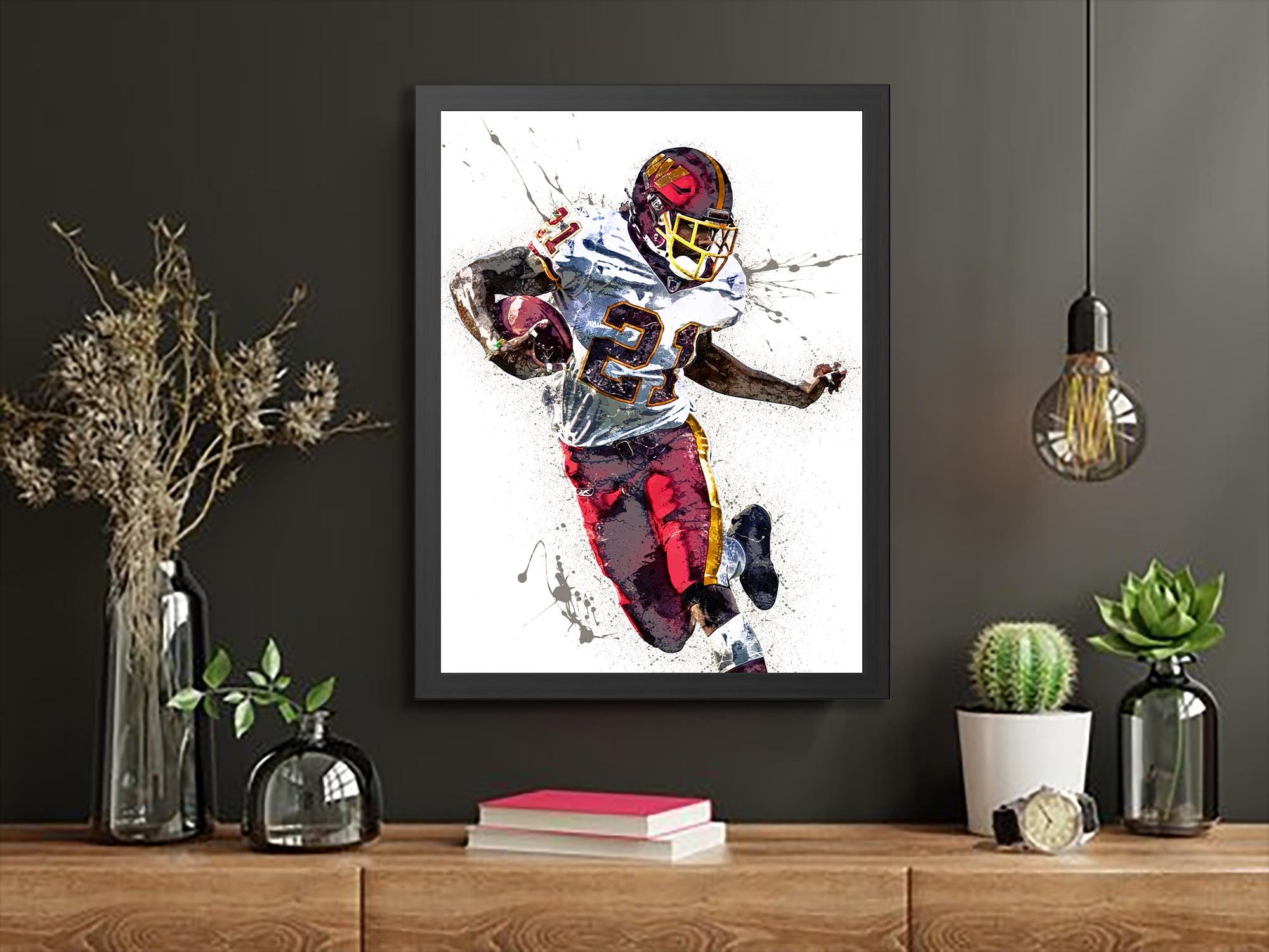 Sean Taylor Poster, Washington Commanders, Gallery Canvas Wrap or Premium Poster, Fine Art, Man Cave, Kids room
