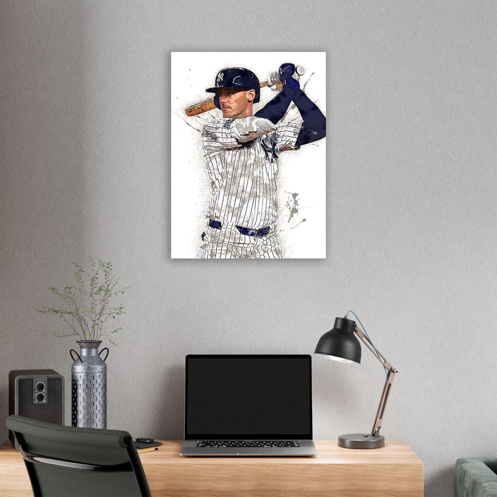 Cody Bellinger Poster, NY Yankees, Gallery Canvas Wrap or Museum-Quality Poster Print, Fine Art, Man Cave, Office, Kids Room or Dorm Room
