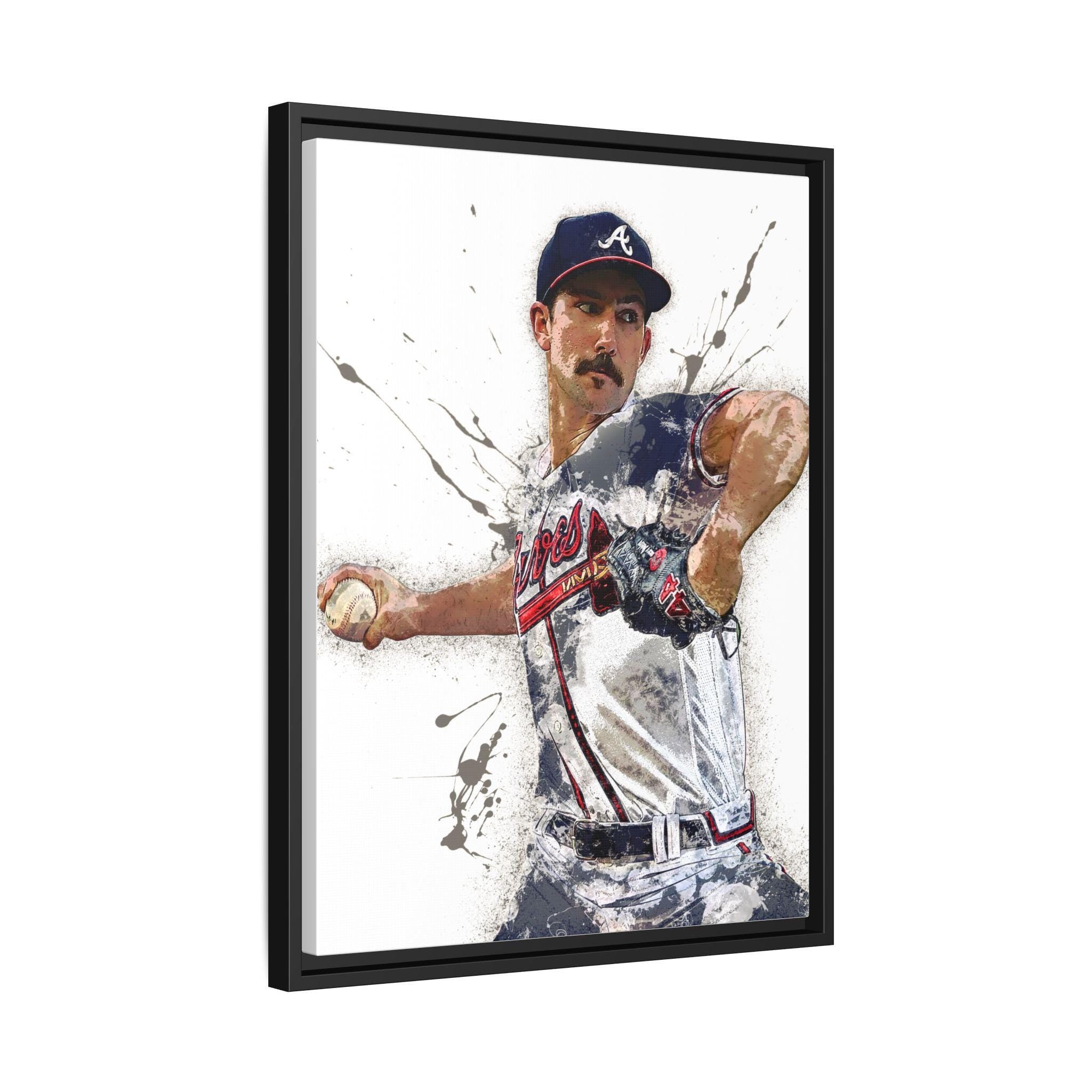 Spencer Strider Poster, Atlanta Braves, Gallery Canvas Wrap, Fine Art, Wall Decor for Man Cave, Kids room, Dorm Room