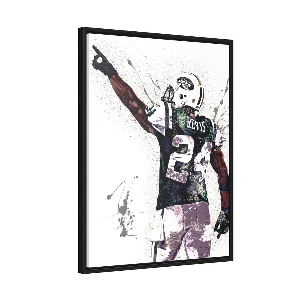 Darrelle Revis Poster, NY Jets, Gallery Canvas Wrap or Premium Poster, Fine Art, Man Cave, Kids room