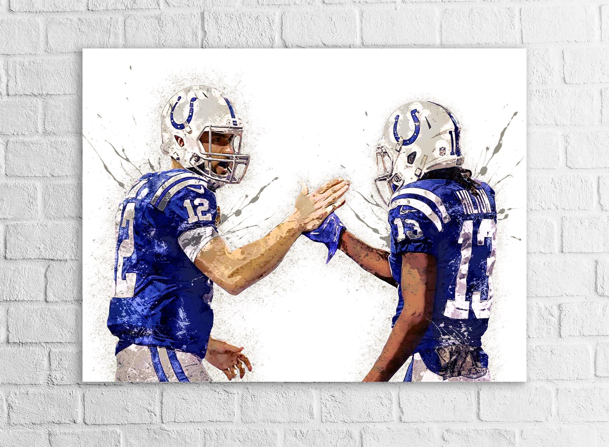 Andrew Luck & T. Y. Hilton Colts Poster: Man Cave Sports Art