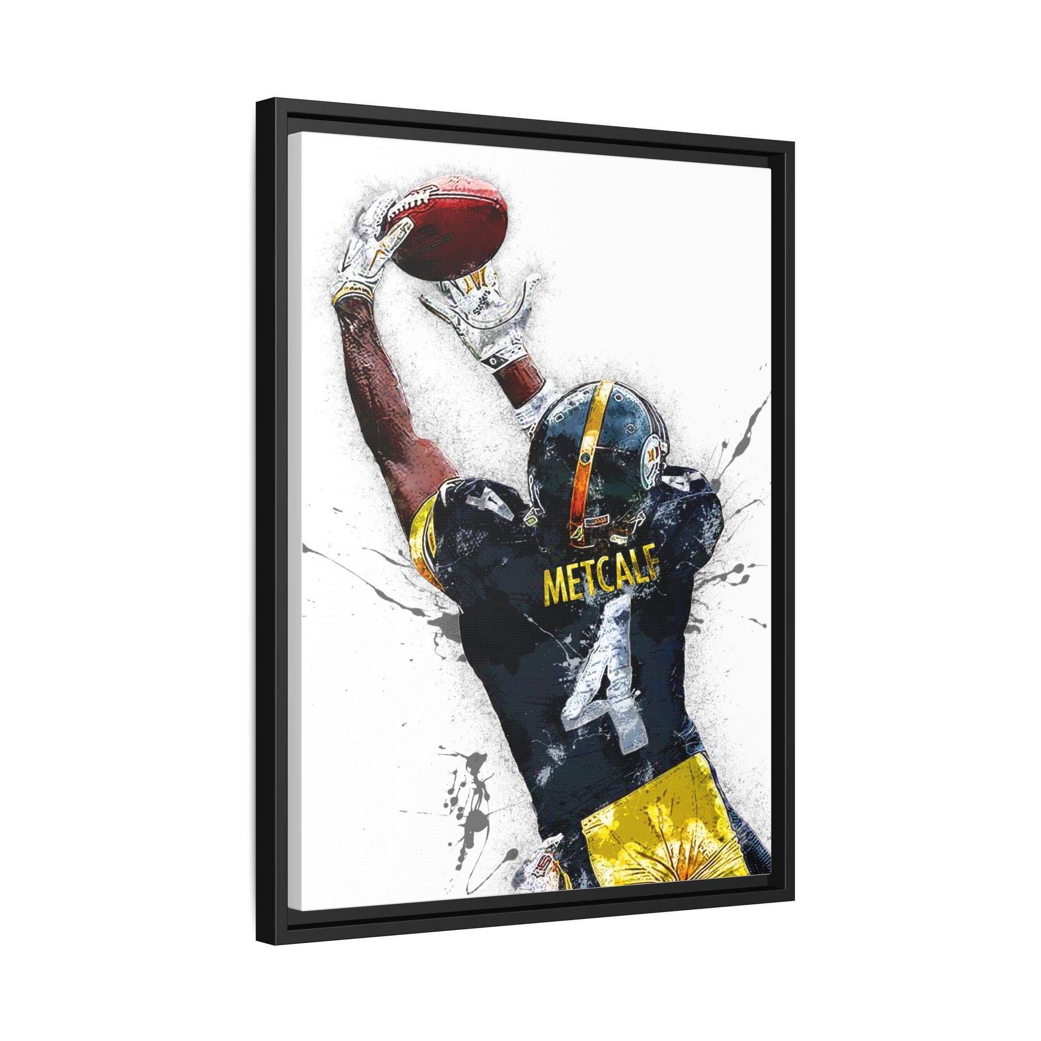 DK Metcalf Poster, "The Catch", Pittsburgh Steelers, Gallery Canvas Wrap or Museum-Quality Poster, Man Cave, Kids room, Dorm, Office