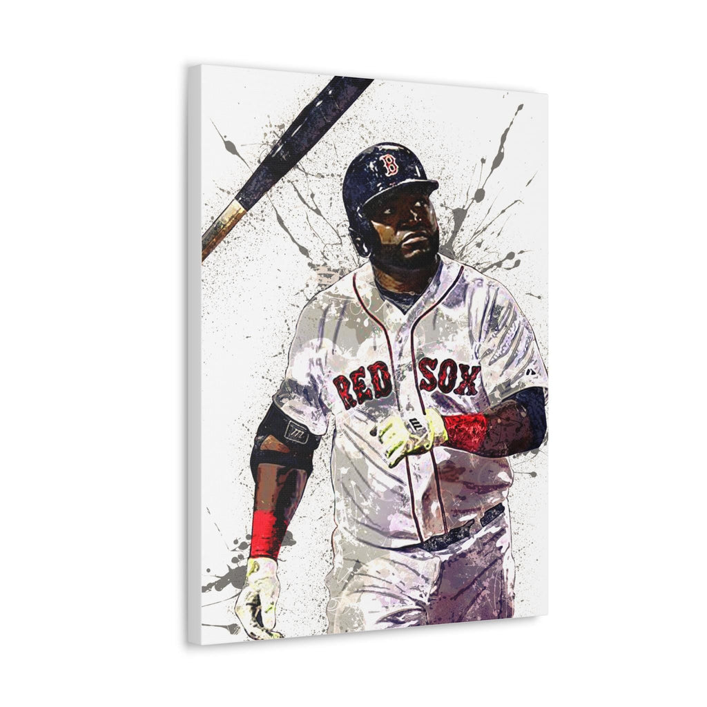 David Ortiz Poster, Boston Red Sox, Gallery Canvas Wrap, Fine Art, Wall Decor for Man Cave, Kids room, Dorm Room