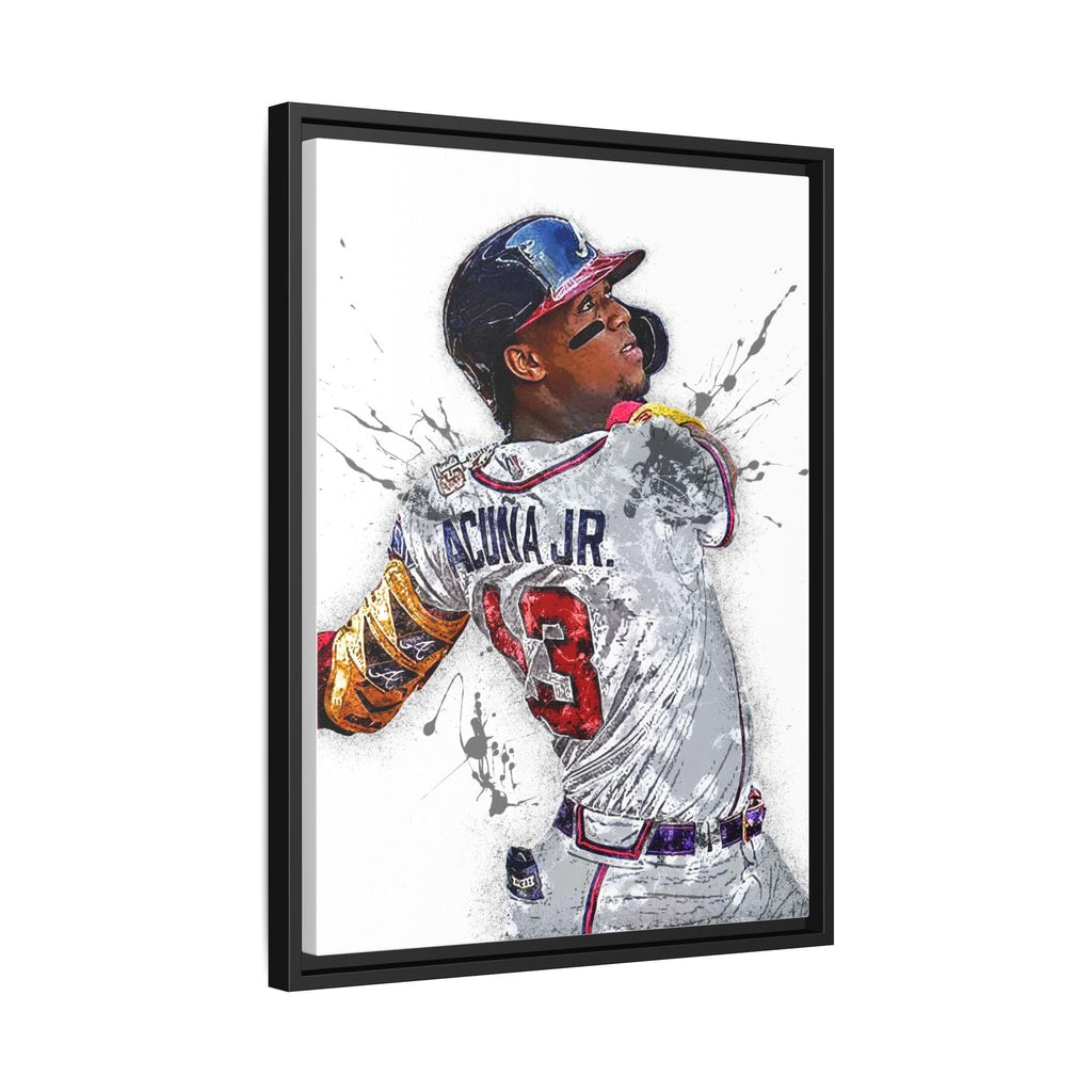 Ronald Acuna Jr Poster, Atlanta Braves, Gallery Canvas Wrap, Fine Art, Wall Decor for Man Cave, Kids room, Dorm Room