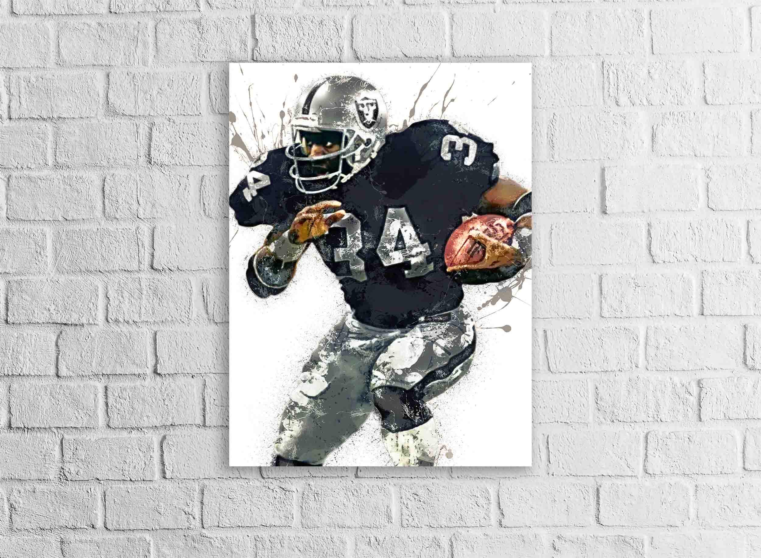 Bo Jackson, Las Vegas Raiders, Gallery Canvas Wrap or Museum-Quality Poster, Fine Art, Man Cave, Kids room, Office