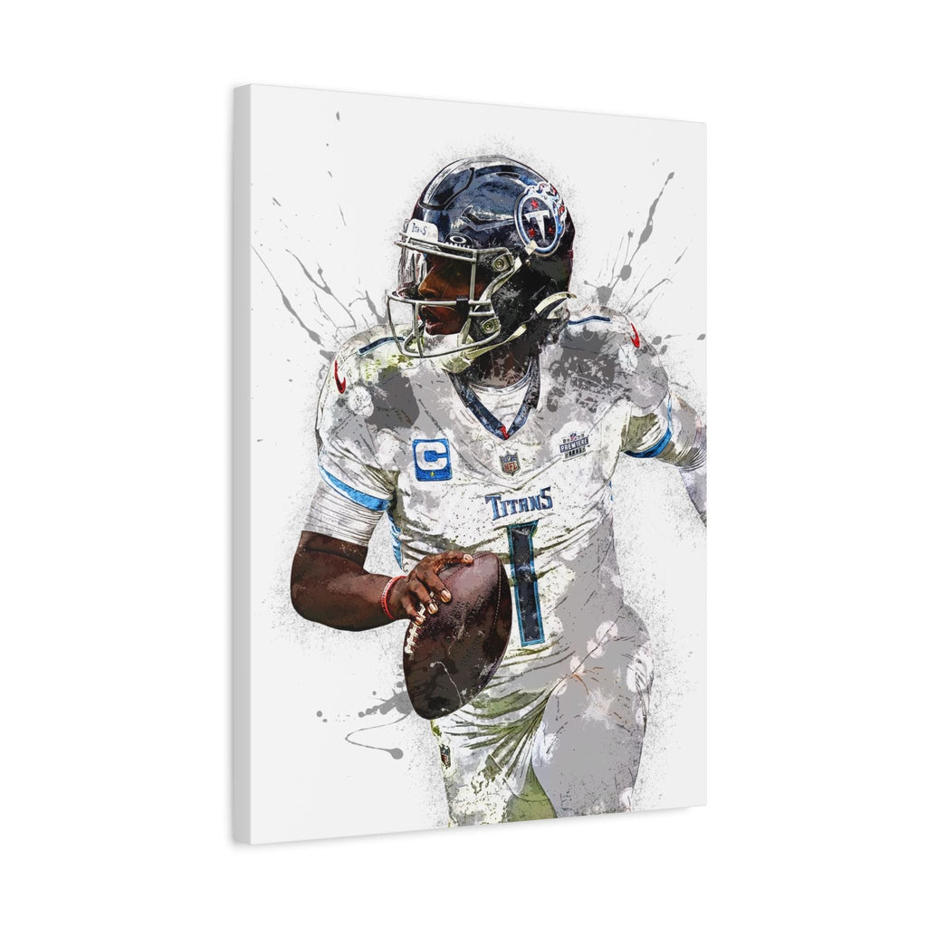 Cam Ward Poster, Tennessee Titans, Gallery Canvas Wrap: Man Cave, Kids room, Office Wall Art
