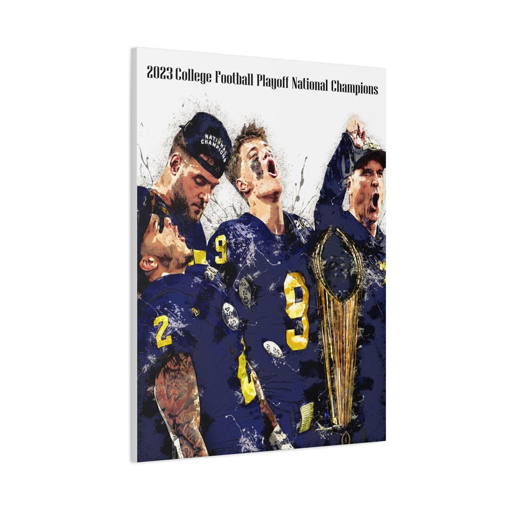 Wolverines Champions Poster, Michigan Wolverines, Gallery Canvas Wrap or Museum-Quality Poster, Fine Art, Man Cave, Kids room, Dorm Room