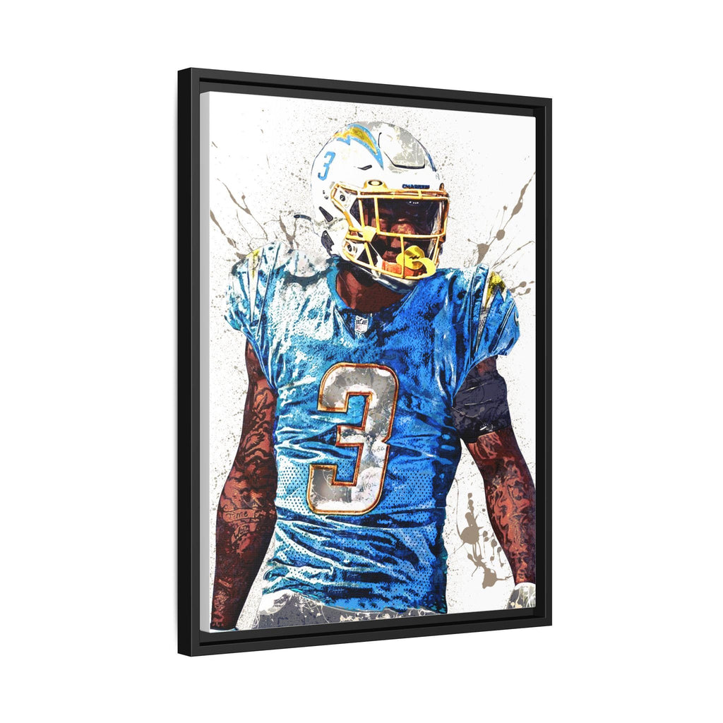 Derwin James Los Angeles Chargers Poster: Fine Art Gallery Canvas