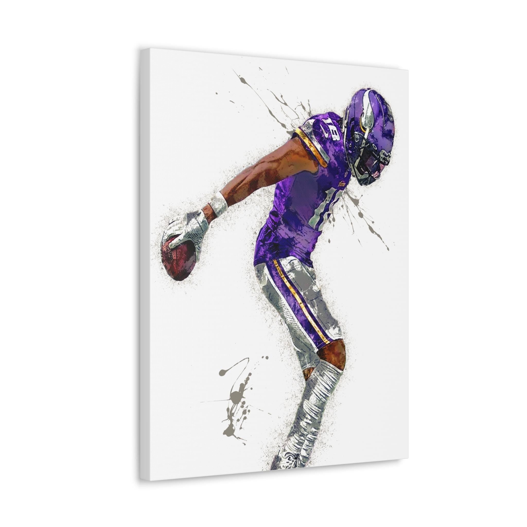 Justin Jefferson "Touchdown Dance" Canvas Print: Minnesota Vikings Wall Art