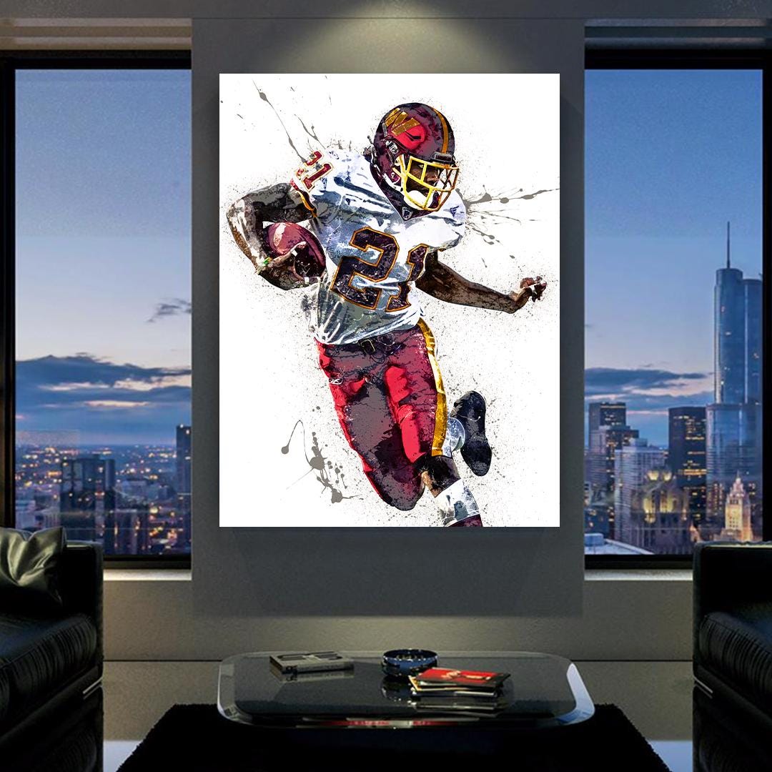 Sean Taylor Poster, Washington Commanders, Gallery Canvas Wrap or Premium Poster, Fine Art, Man Cave, Kids room