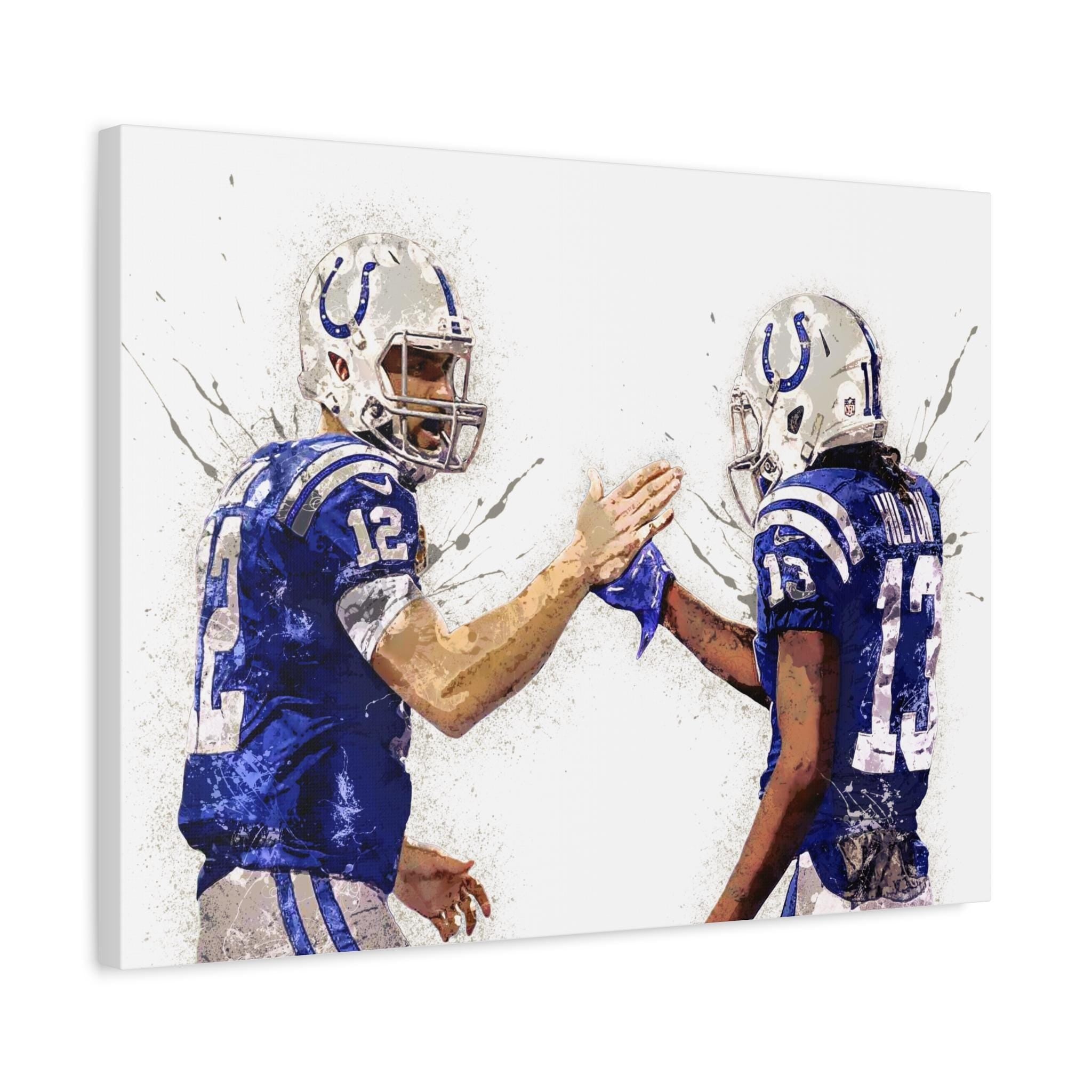 Andrew Luck & T. Y. Hilton Colts Poster: Man Cave Sports Art
