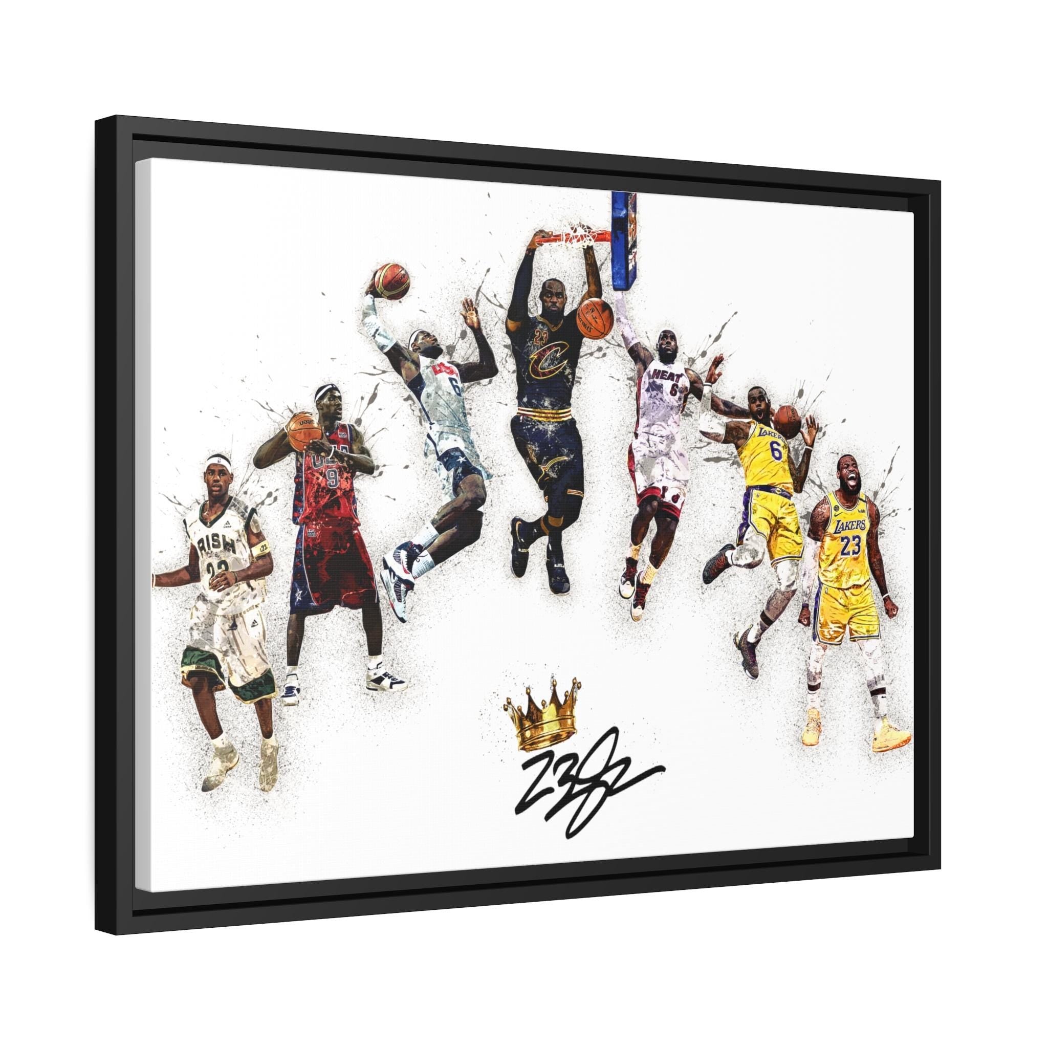 Lebron James, Through the Years, Gallery Canvas Wrap or Museum-Quality Poster, Fine Art, Man Cave, Kids room, Dorm Room