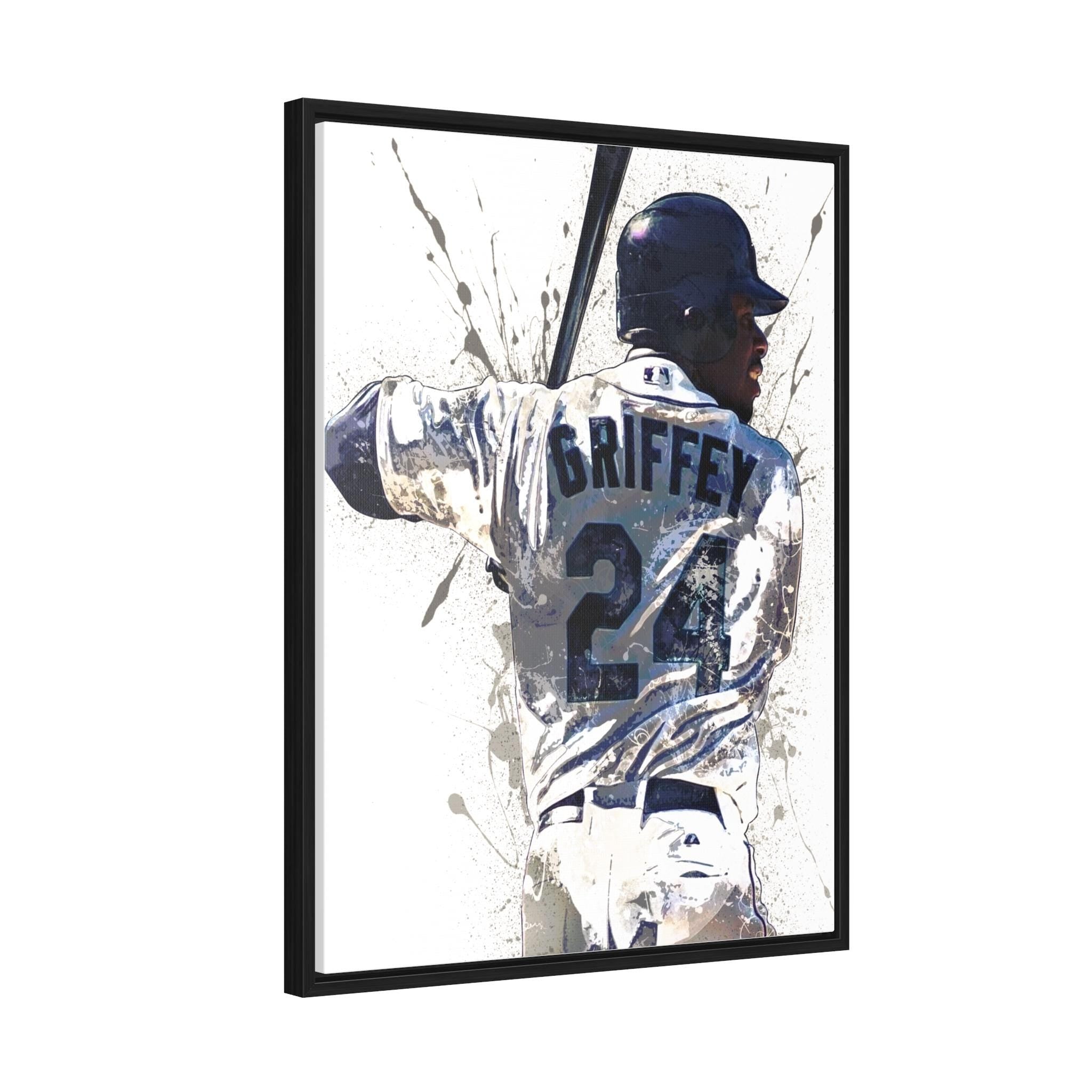 Ken Griffey Jr Poster, Seattle Mariners, Gallery Canvas Wrap or Premium Poster Print, Man Cave, Kids room, Office, Dorm Room