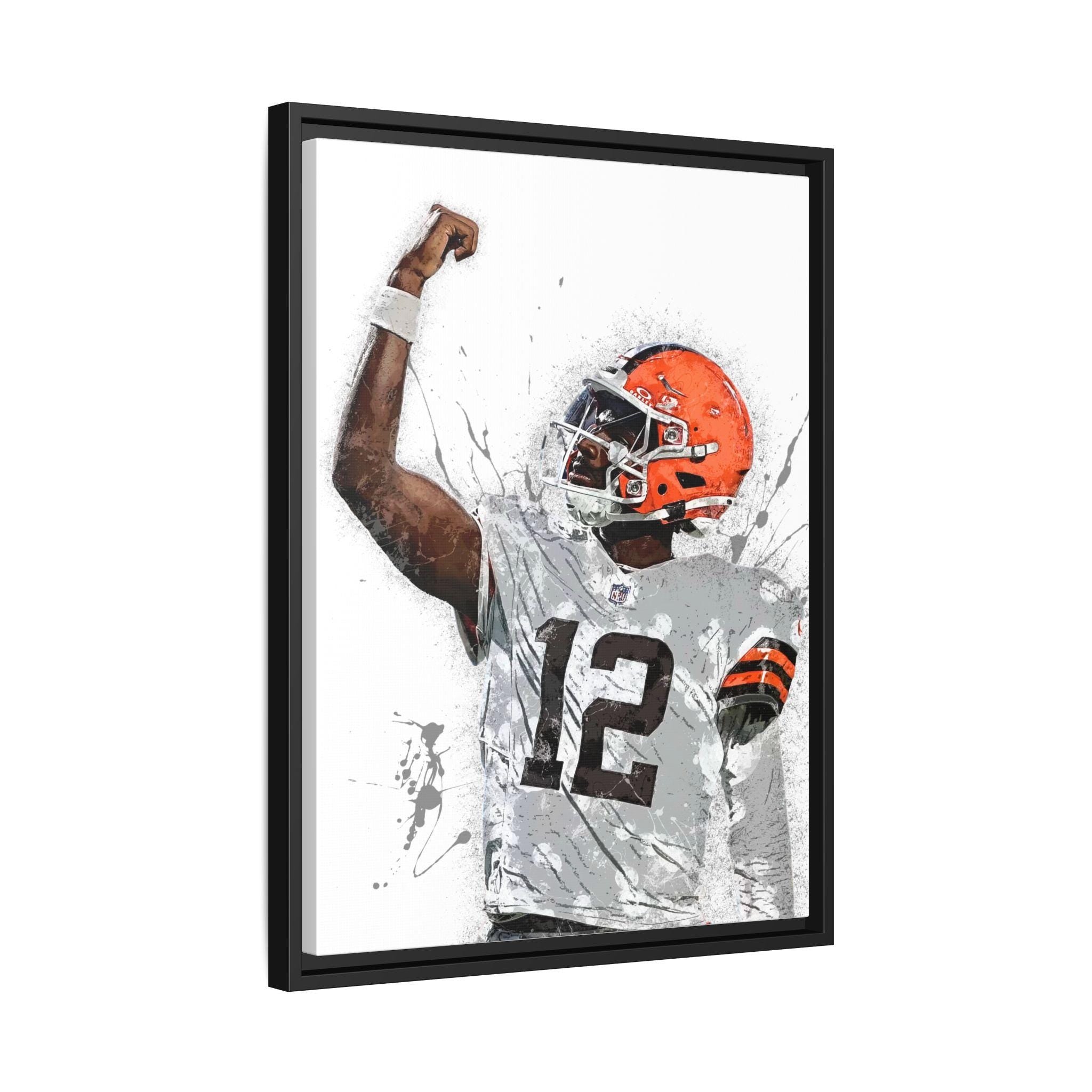 Shedeur Sanders Poster, Cleveland Browns, Gallery Canvas Wrap: Man Cave, Kids room, Office Wall Art