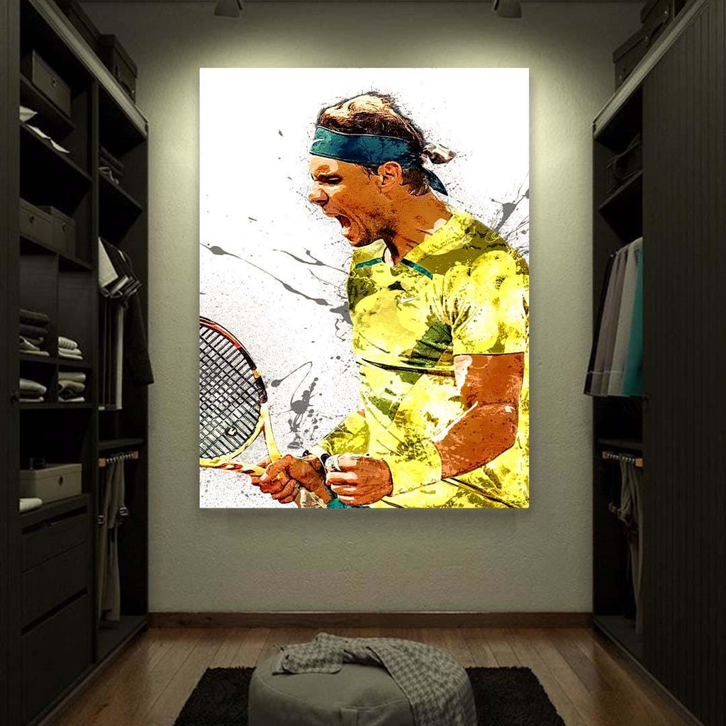 Rafael Nadal Poster, Gallery Canvas Wrap or Premium Poster, Quality, Man Cave, Office, Dorm Room, Kids room