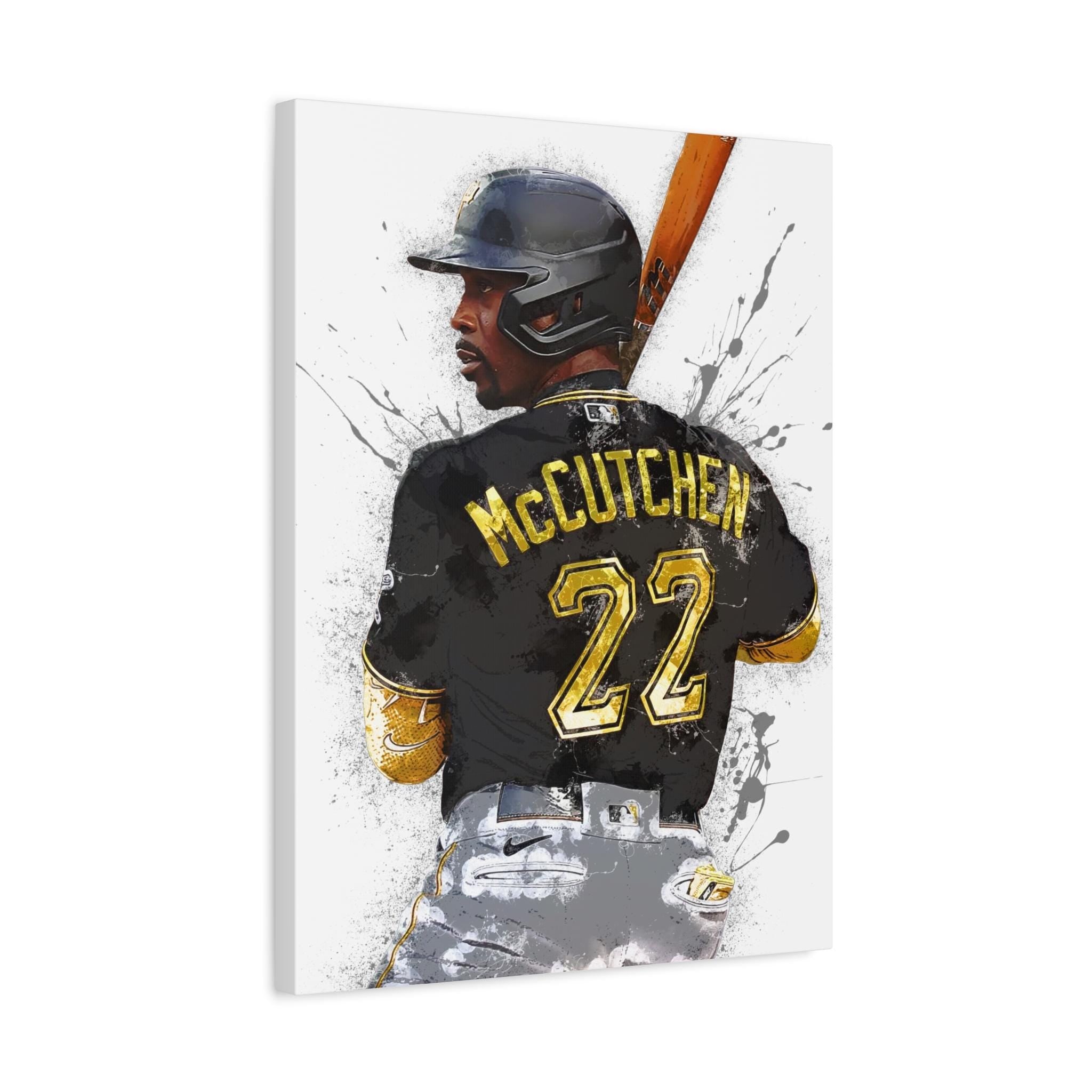 Andrew McCutchen Poster, Pittsburgh Pirates, Gallery Canvas Wrap or Museum-Quality Poster Print, Man Cave, Office, Dorm Room or Kids Room