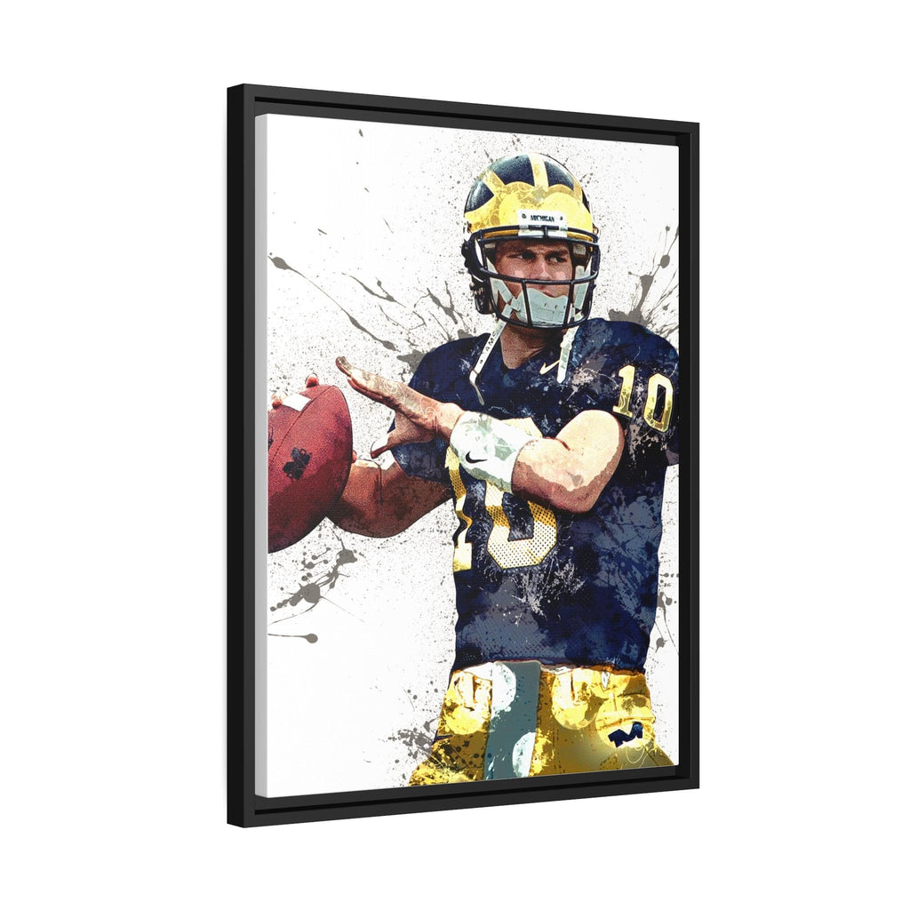 Tom Brady Poster, Michigan Wolverines, Gallery Canvas Wrap or Museum-Quality Poster, Fine Art, Man Cave, Kids room, Dorm Room