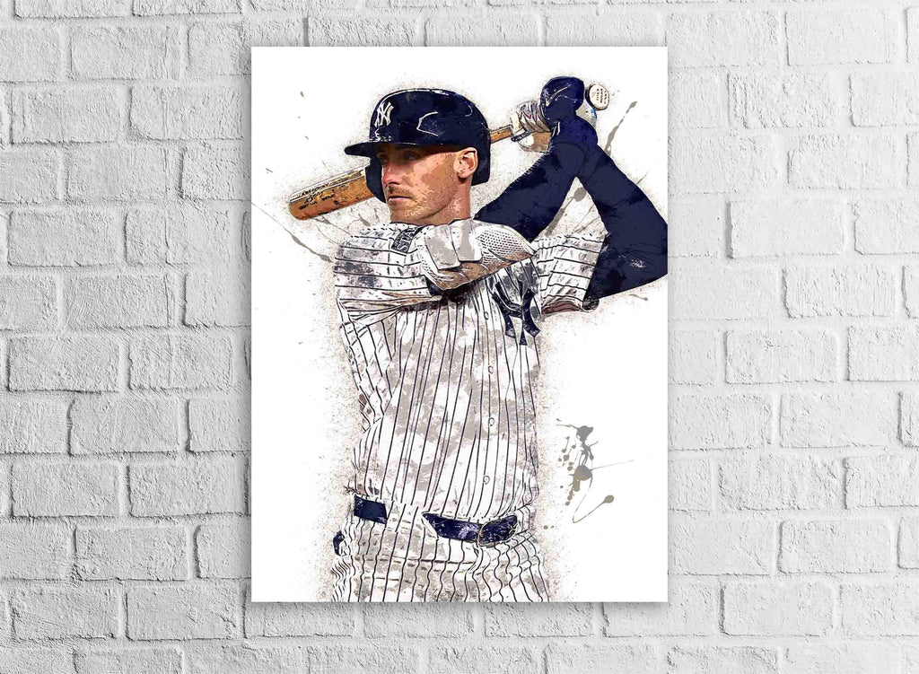 Cody Bellinger Poster, NY Yankees, Gallery Canvas Wrap or Museum-Quality Poster Print, Fine Art, Man Cave, Office, Kids Room or Dorm Room