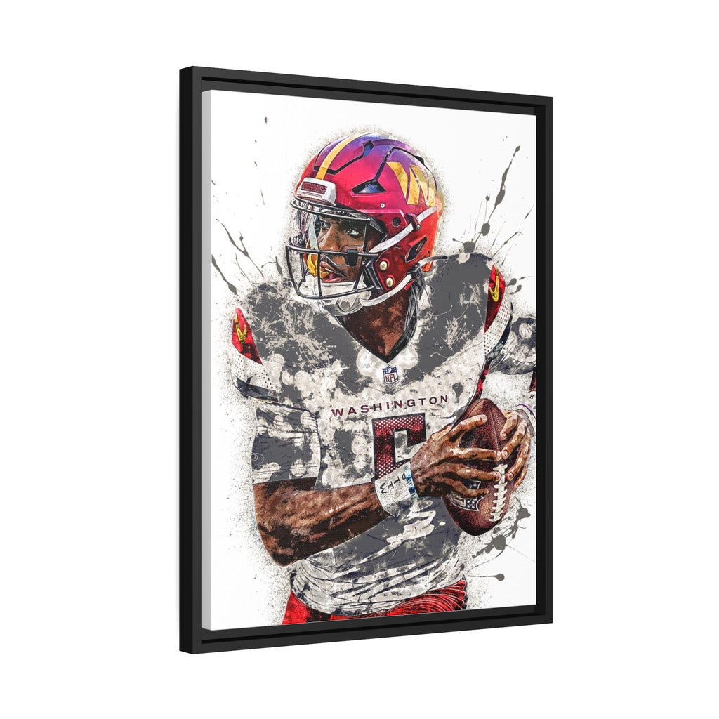 Jayden Daniels Poster, Washington Commanders, Gallery Canvas Wrap or Premium Poster, Fine Art, Man Cave, Kids room, Office