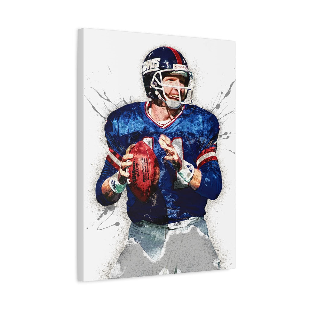 Phil Simms Poster, New York Giants, Gallery Canvas Wrap or Museum-Quality Poster, Fine Art, Wall Decor for Man Cave, Kids room