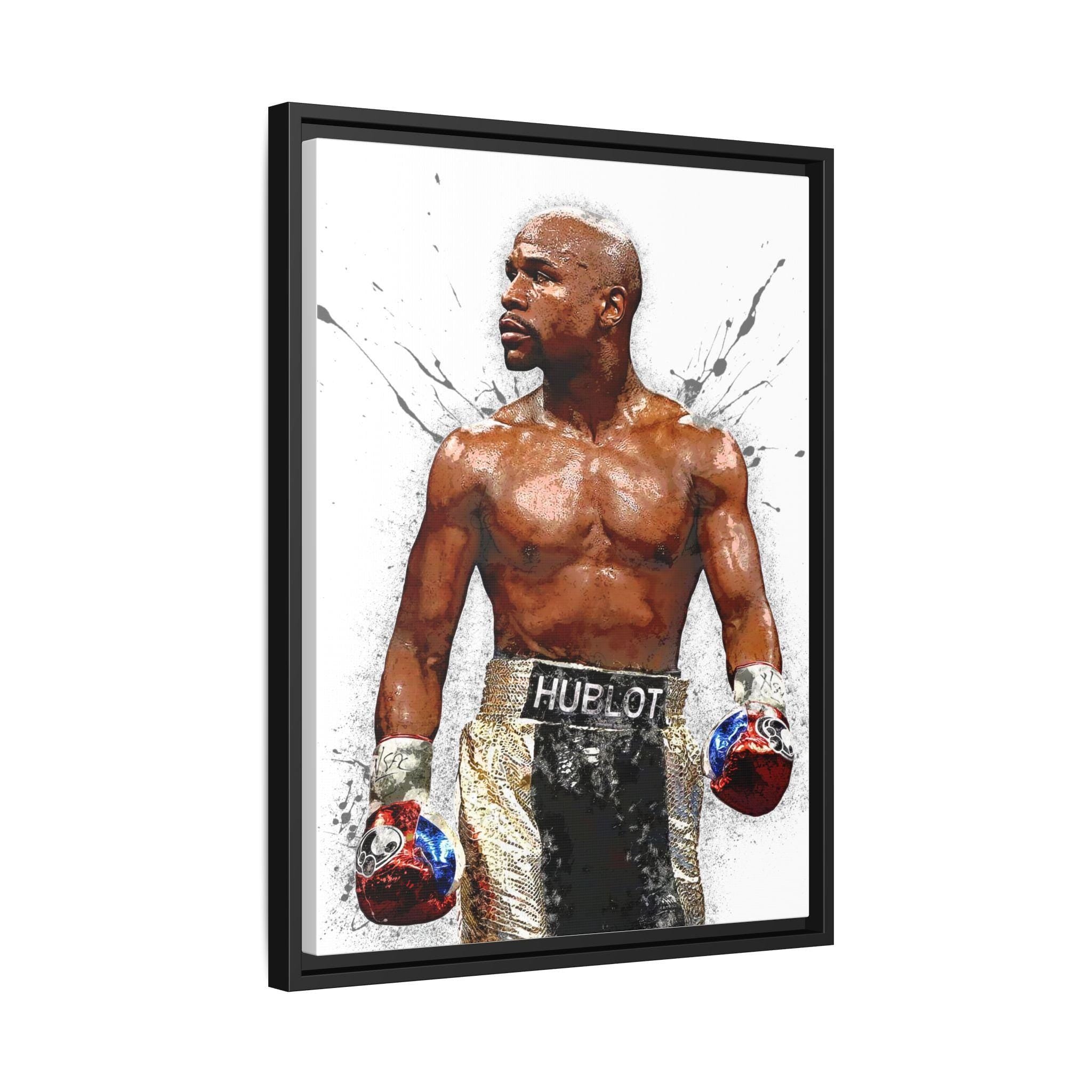 Floyd Mayweather Jr. Boxing Art: Gym Decor, Man Cave Poster, Gallery Canvas Wrap