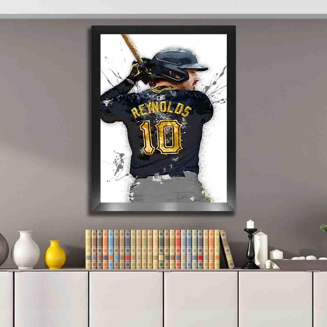 Bryan Reynolds Poster, Pittsburgh Pirates, Gallery Canvas Wrap or Museum-Quality Poster Print, Man Cave, Office, Dorm Room or Kids Room