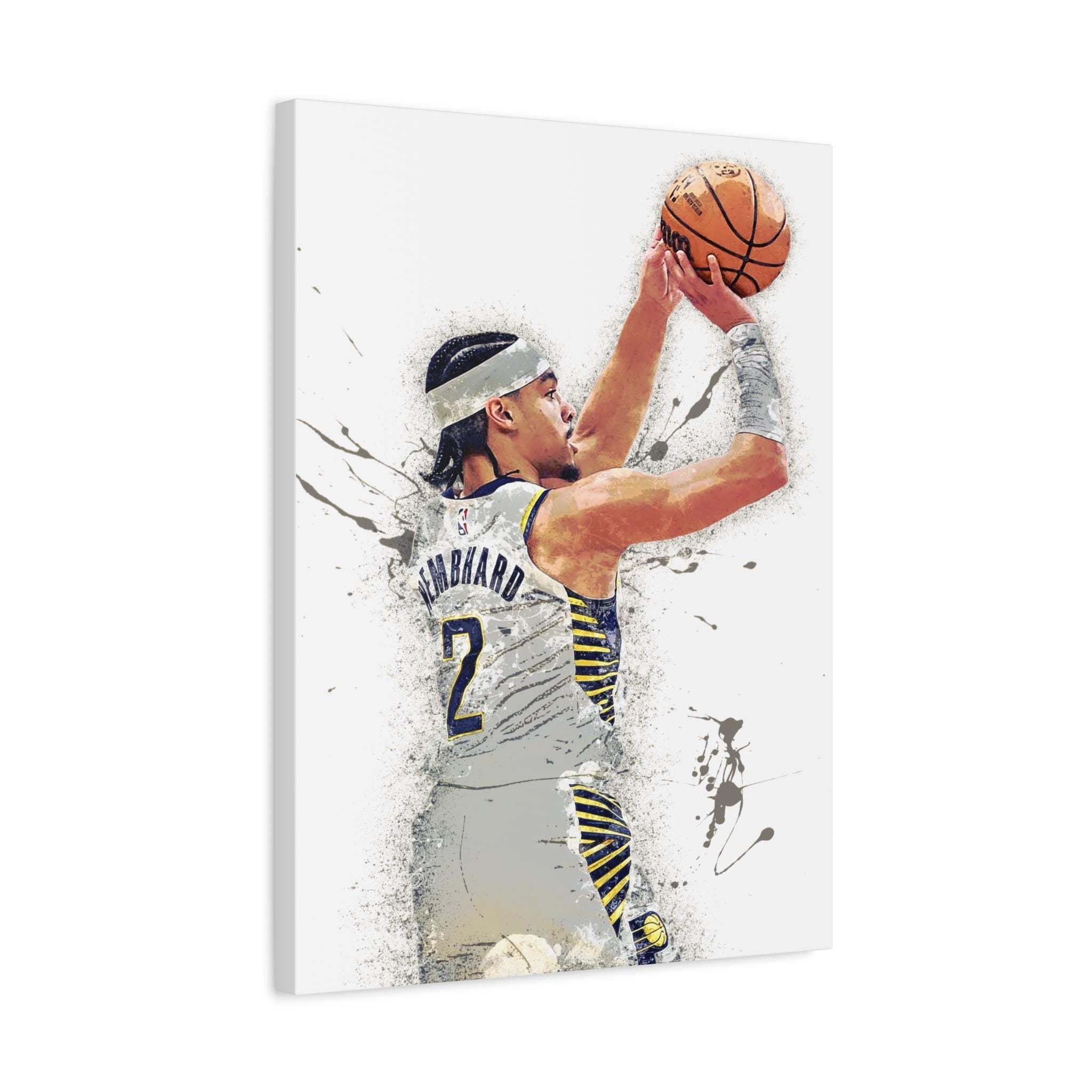 Andrew Nembhard Poster, Indiana Pacers, Gallery Canvas Wrap or Museum-Quality Poster, Fine Art, Man Cave, Kids room, Dorm Room
