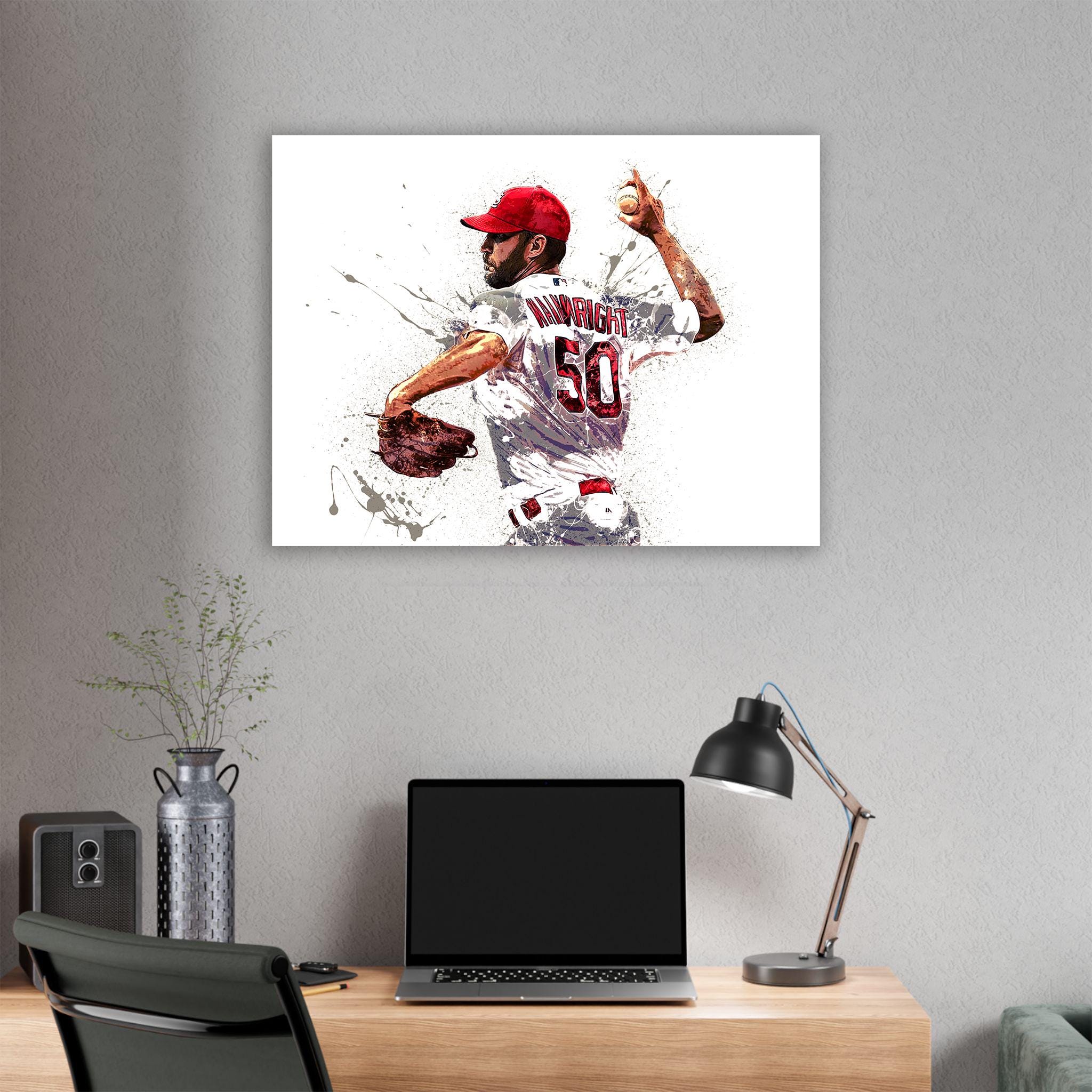 Adam Wainwright Poster, St. Louis Cardinals, Gallery Canvas Wrap or Museum-Quality Poster, Man Cave, Kids room, Dorm Room, Kids Room