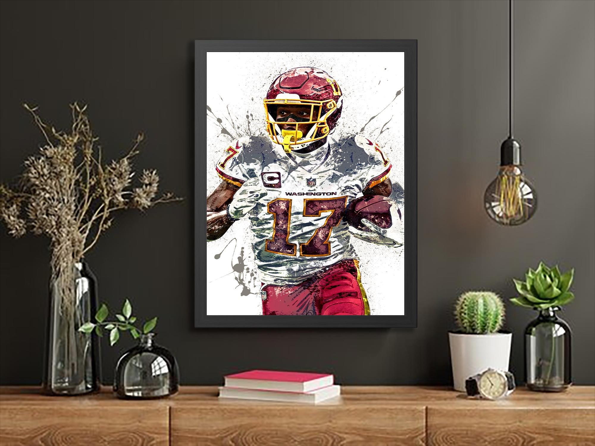 Terry McLaurin Poster, Washington Commanders, Gallery Canvas Wrap or Premium Poster, Fine Art, Man Cave, Kids room, Office