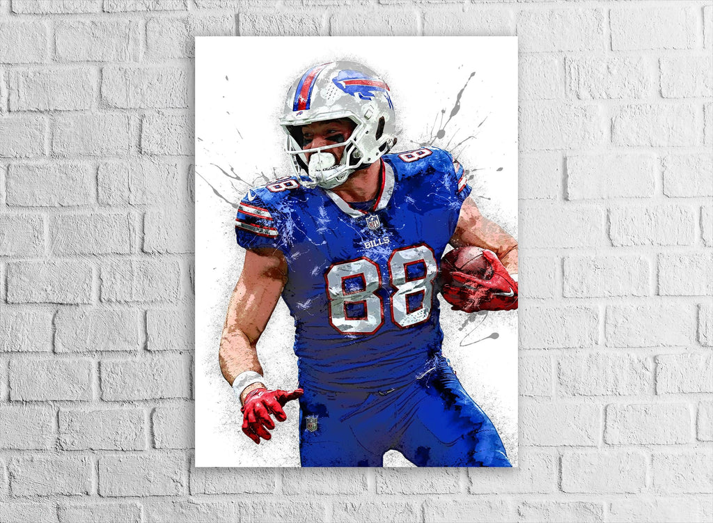 Dawson Knox Buffalo Bills Poster: Gallery Canvas Wrap, Man Cave Decor