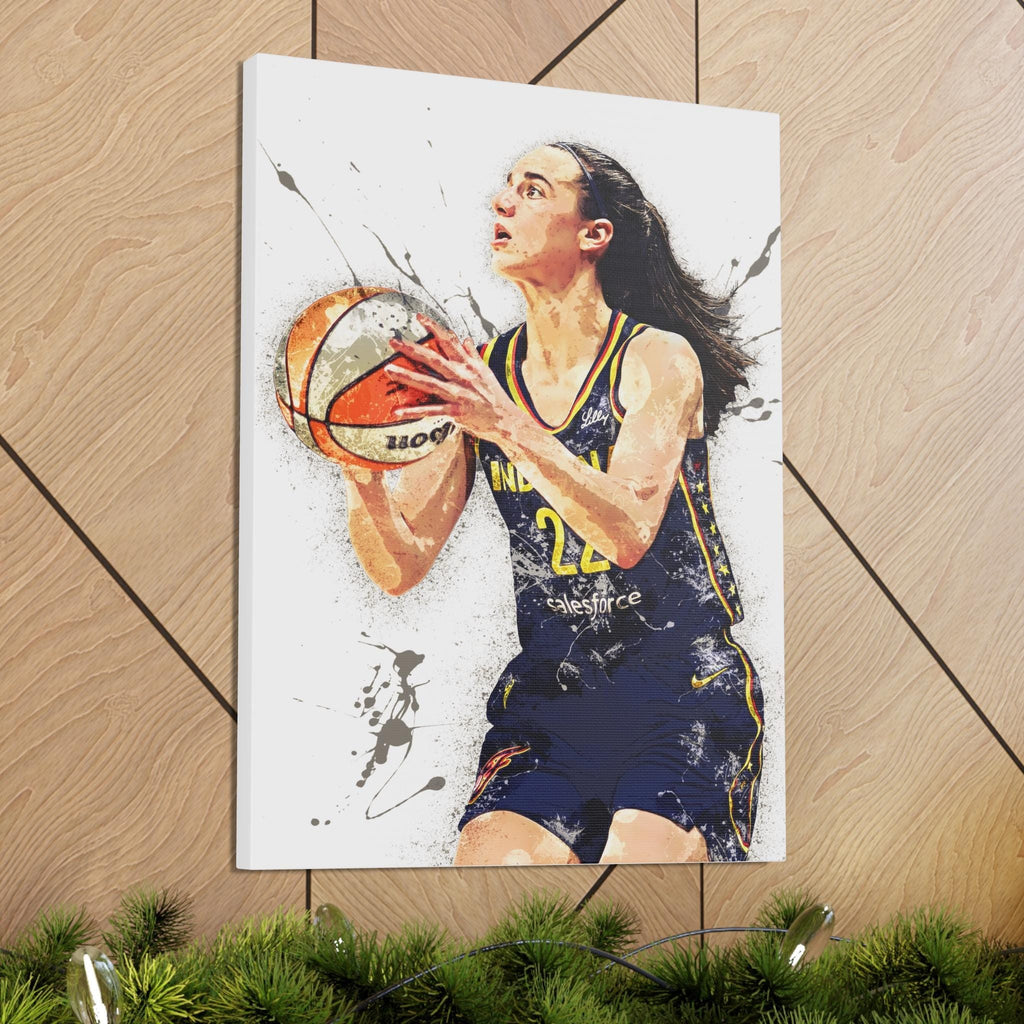Caitlin Clark, Indiana Fever, Gallery Canvas Wrap or Museum-Quality Poster Print, Fine Art, Man Cave, Office or Dorm Room